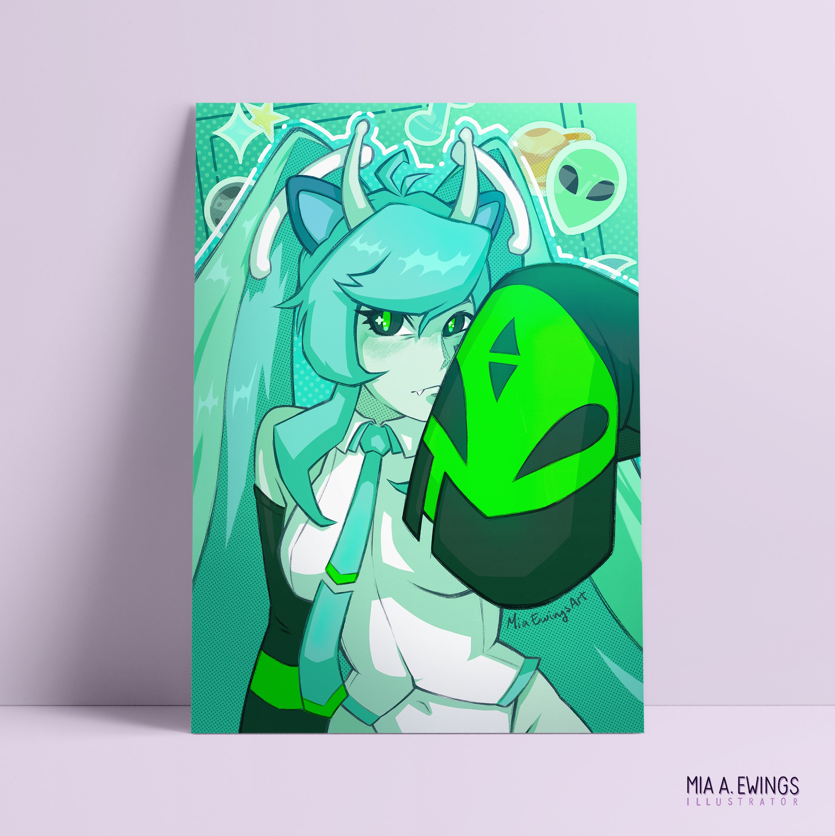 Glorpy Miku Fanart Print – Mia Ewings Art