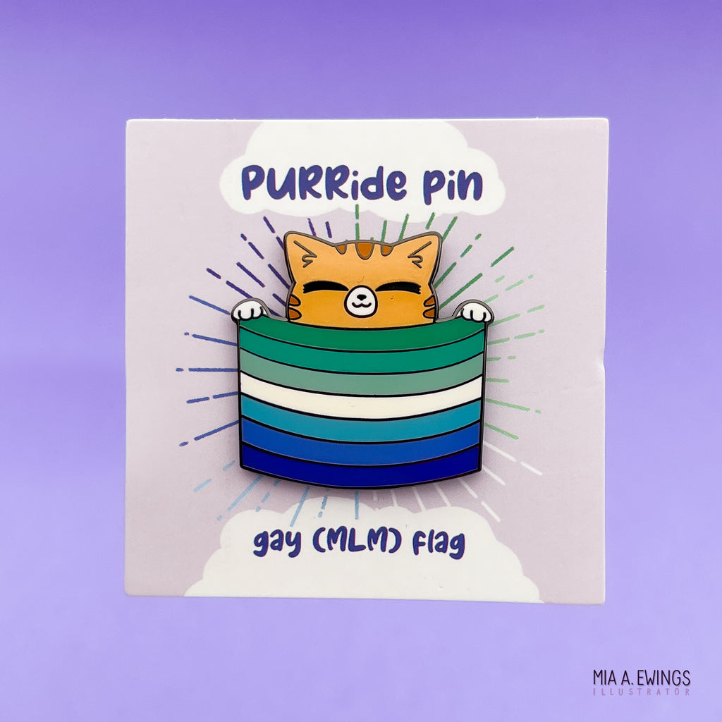 Gay (MLM) PURRide pin