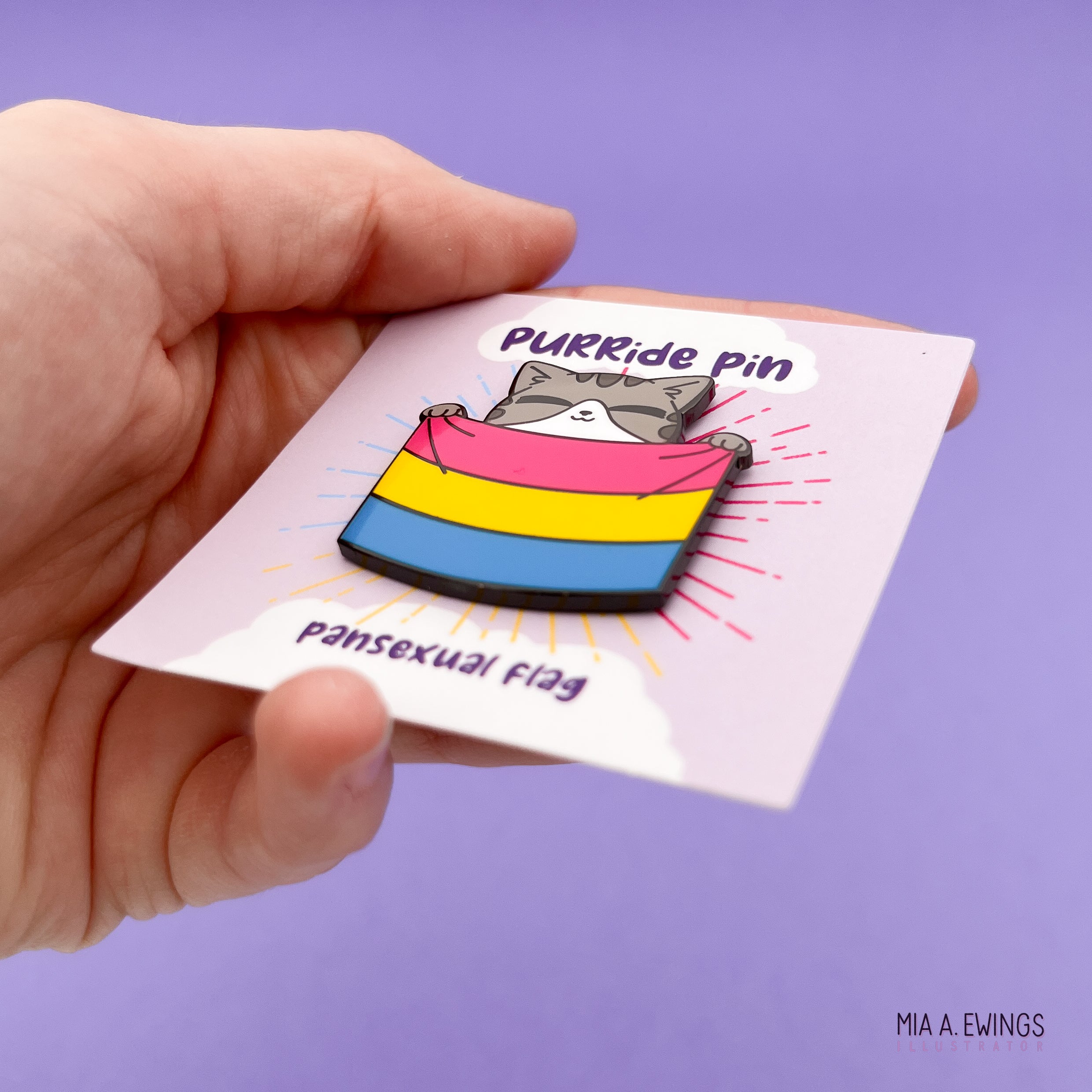 Pansexual PURRide pin