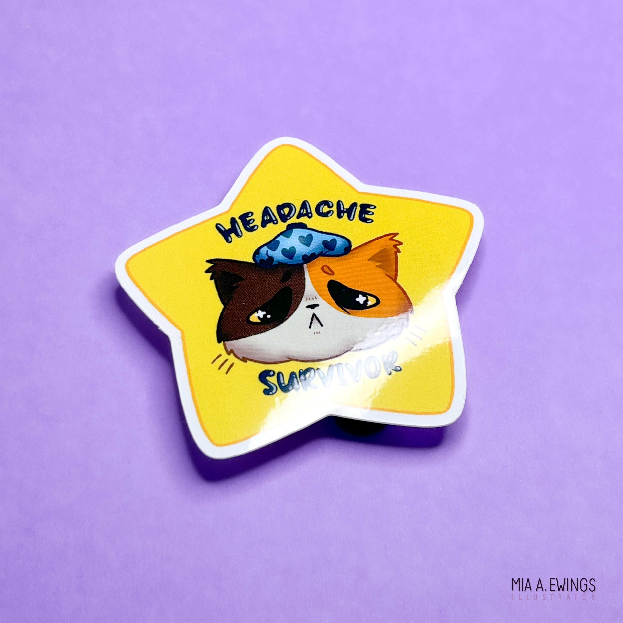 Headache survivor sticker