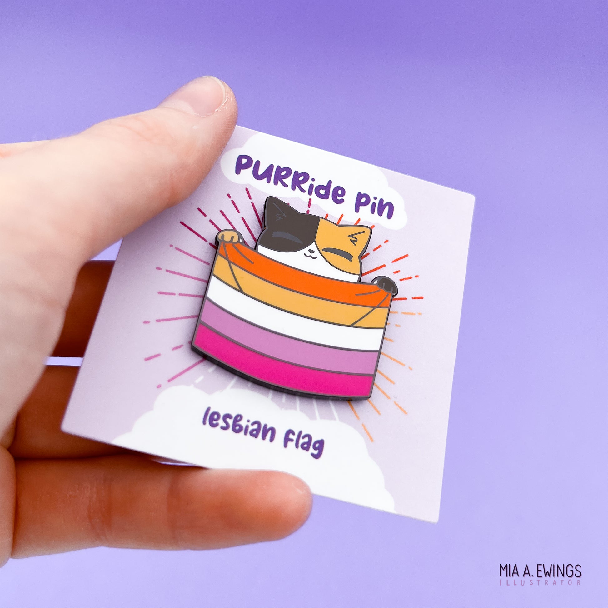 Lesbian PURRide pin