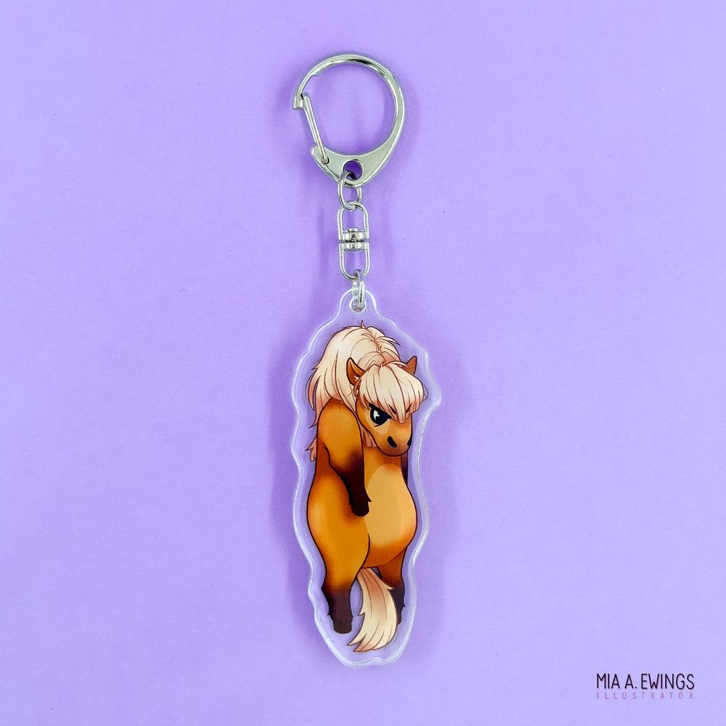 Hanging Horse Acrylic Keychain