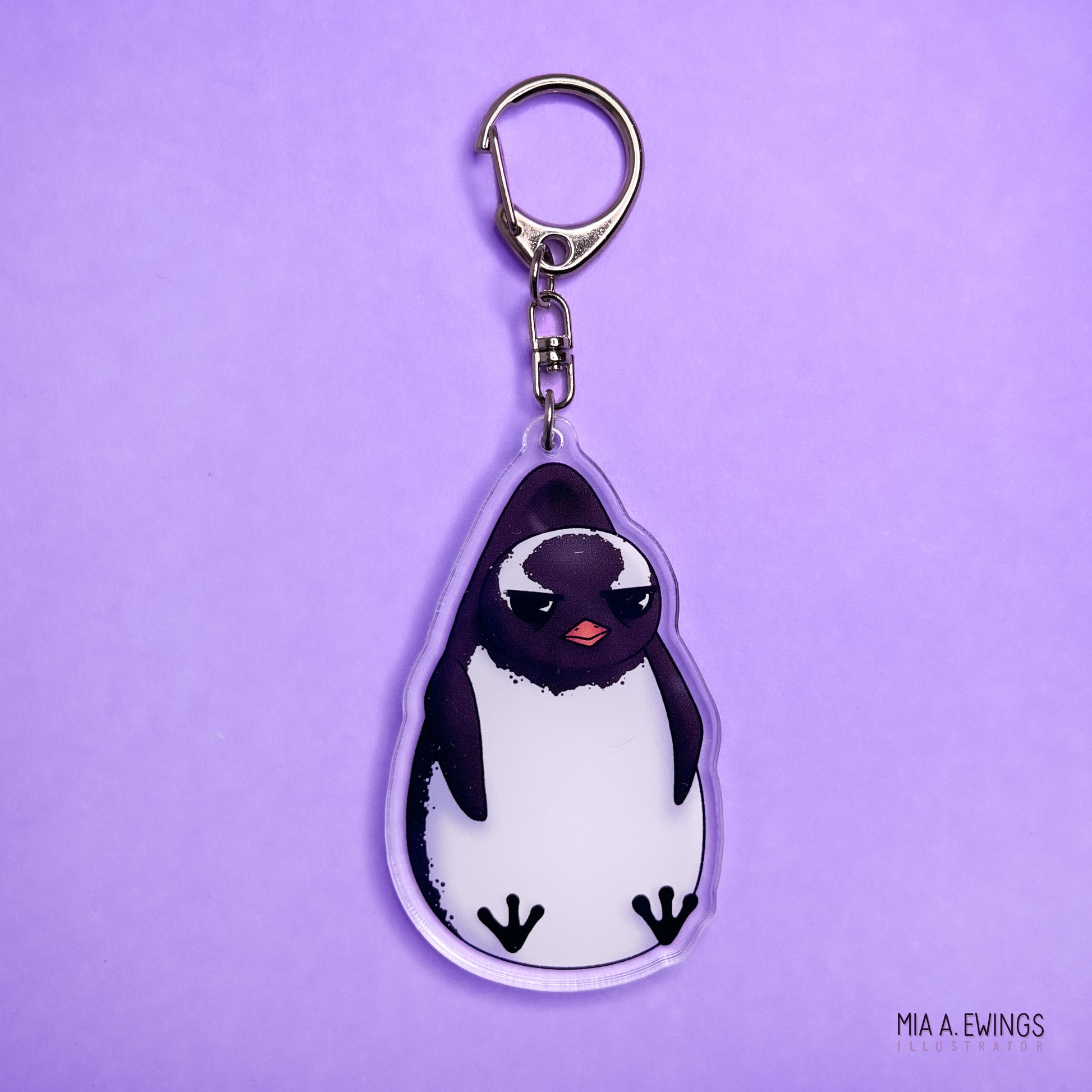 Hanging Penguin Acrylic Keychain