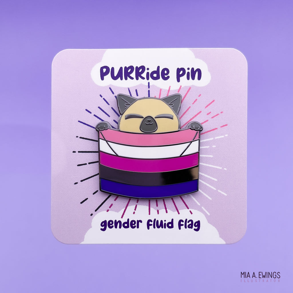 Gender fluid PURRide pin