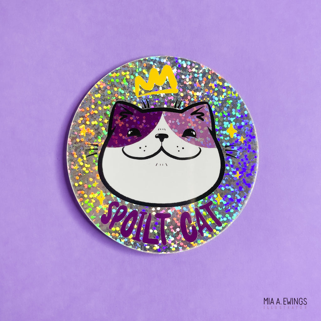 Spoilt cat sticker