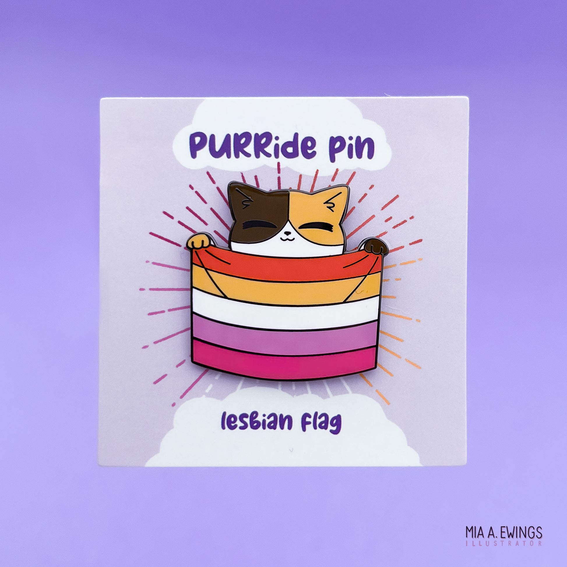 Lesbian PURRide pin