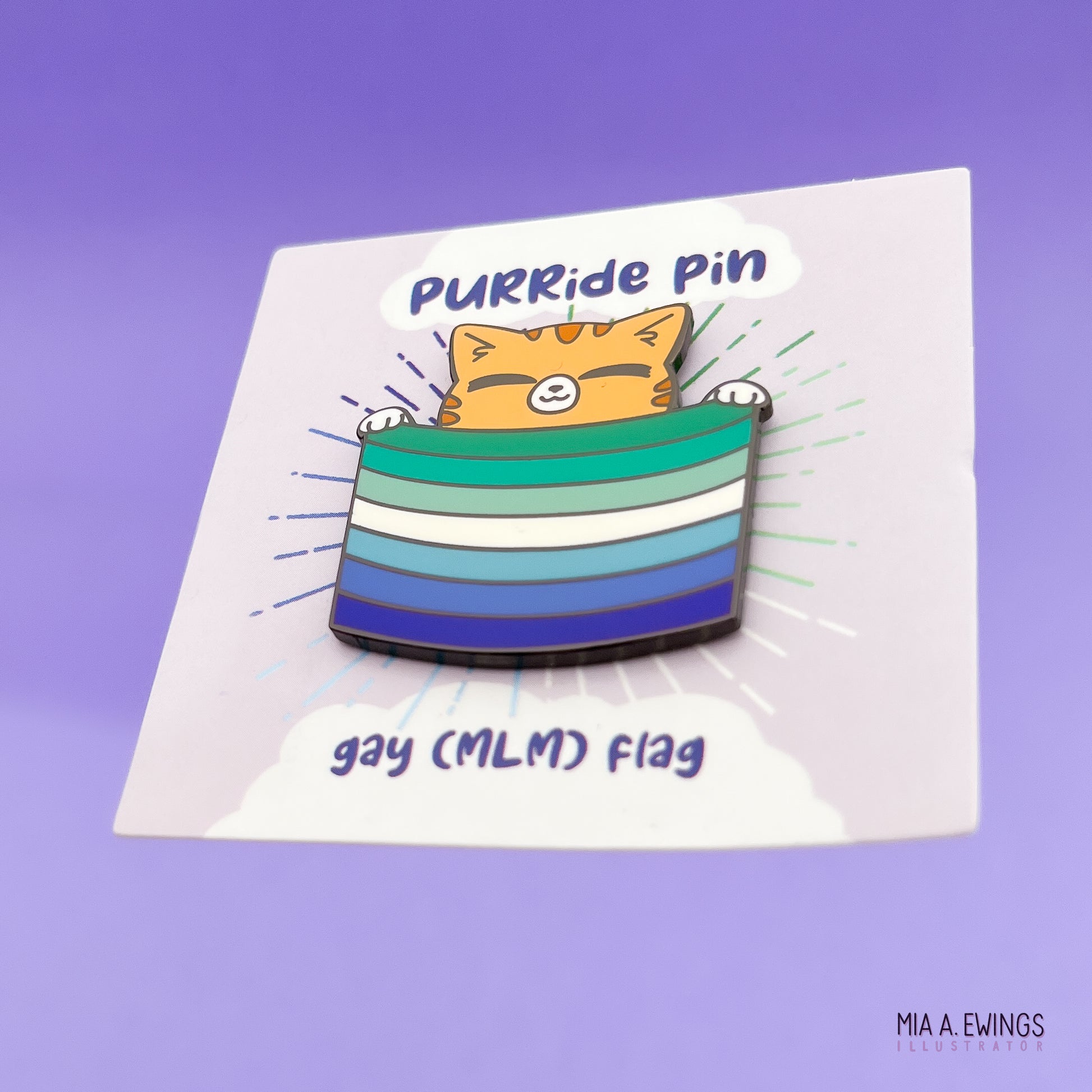 Gay (MLM) PURRide pin