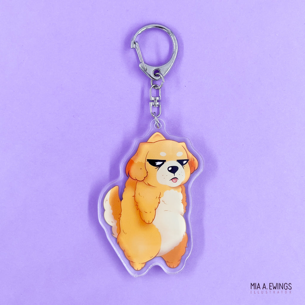 Hanging Dog Acrylic Keychain