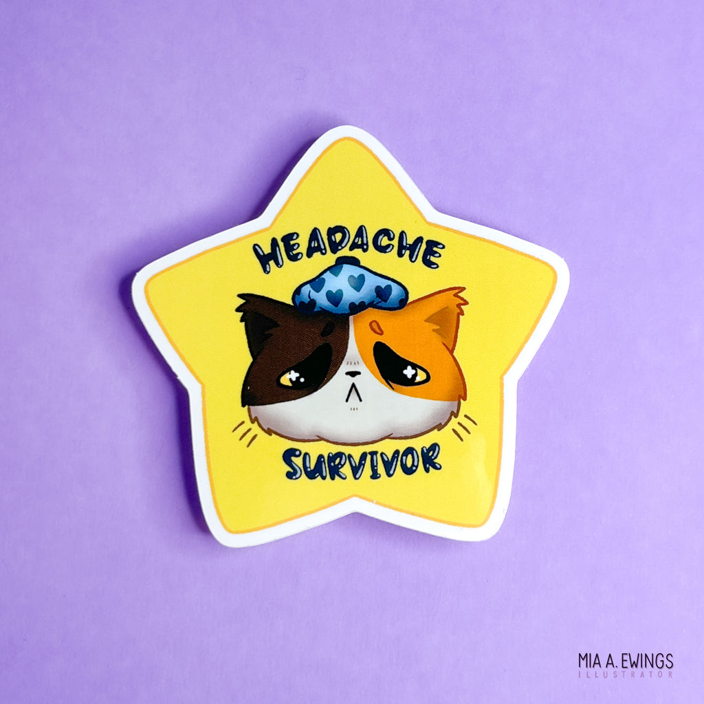 "Headache survivor" Klistremerke