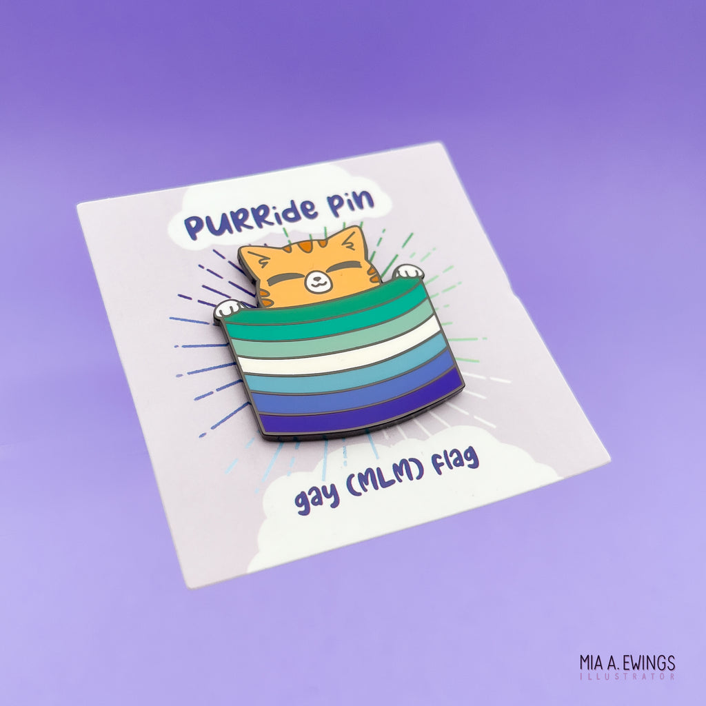 Gay (MLM) PURRide pin