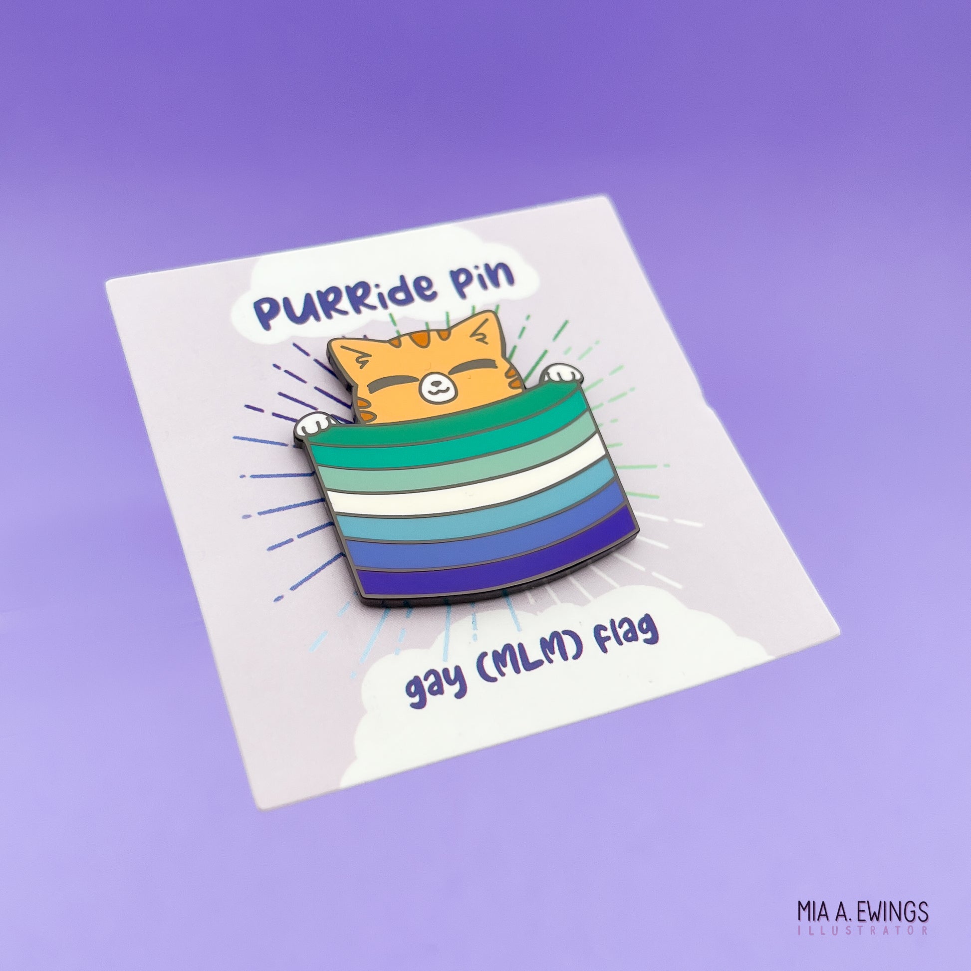 Gay (MLM) PURRide pin