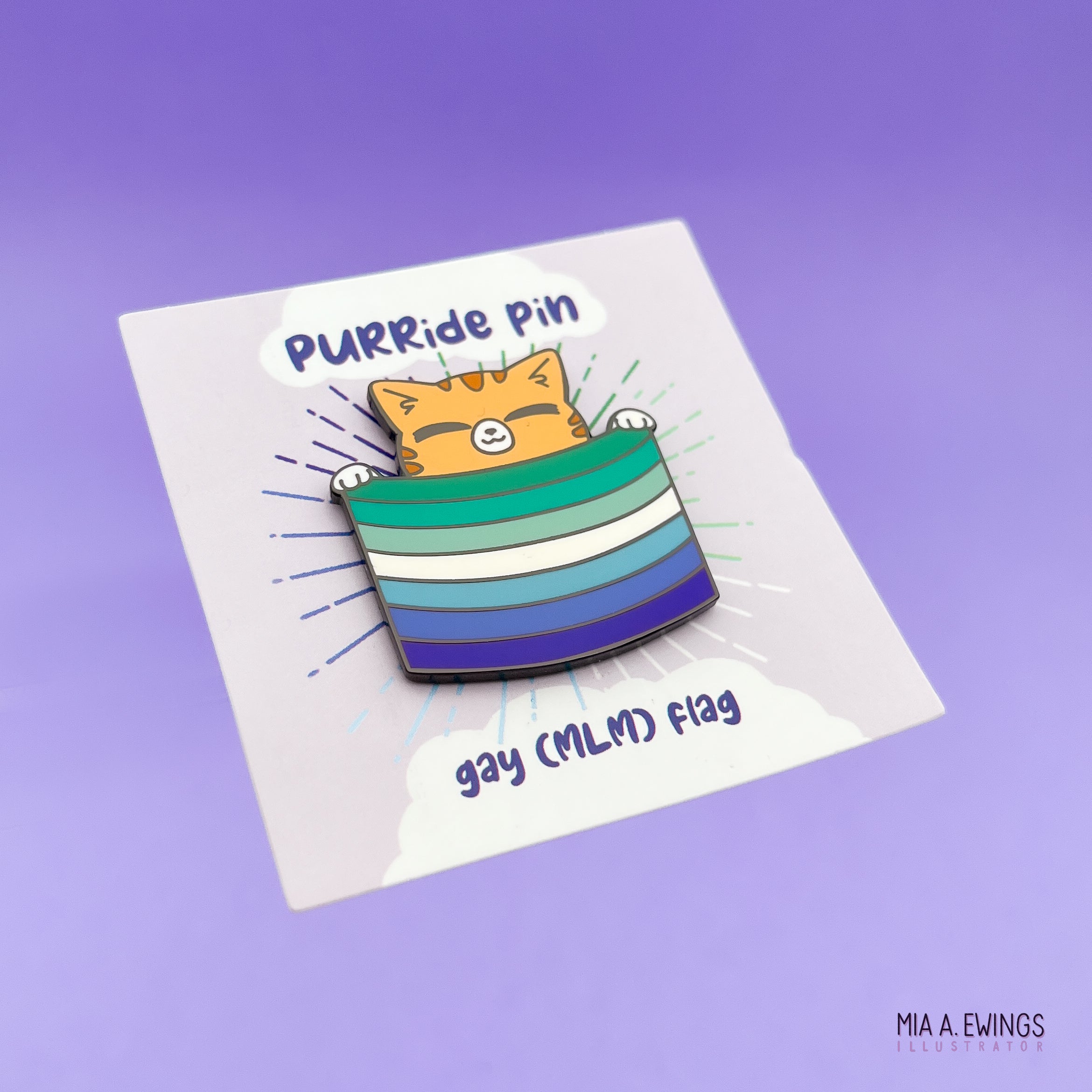 Gay (MLM) PURRide pin