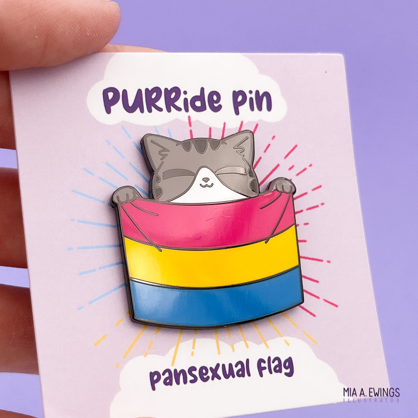 Pansexual PURRide pin