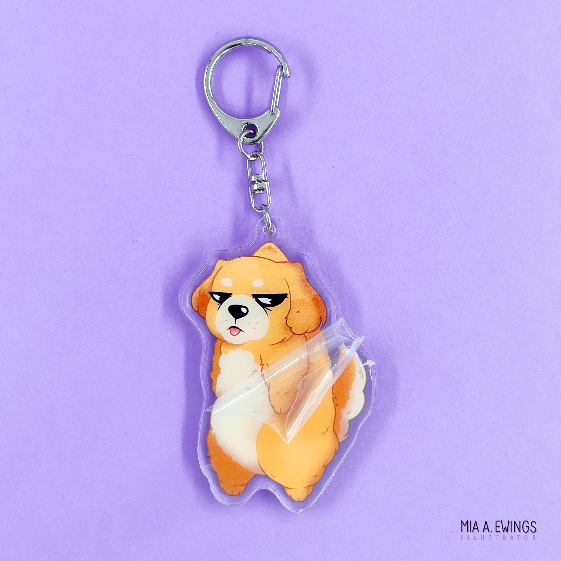 Hanging Dog Acrylic Keychain