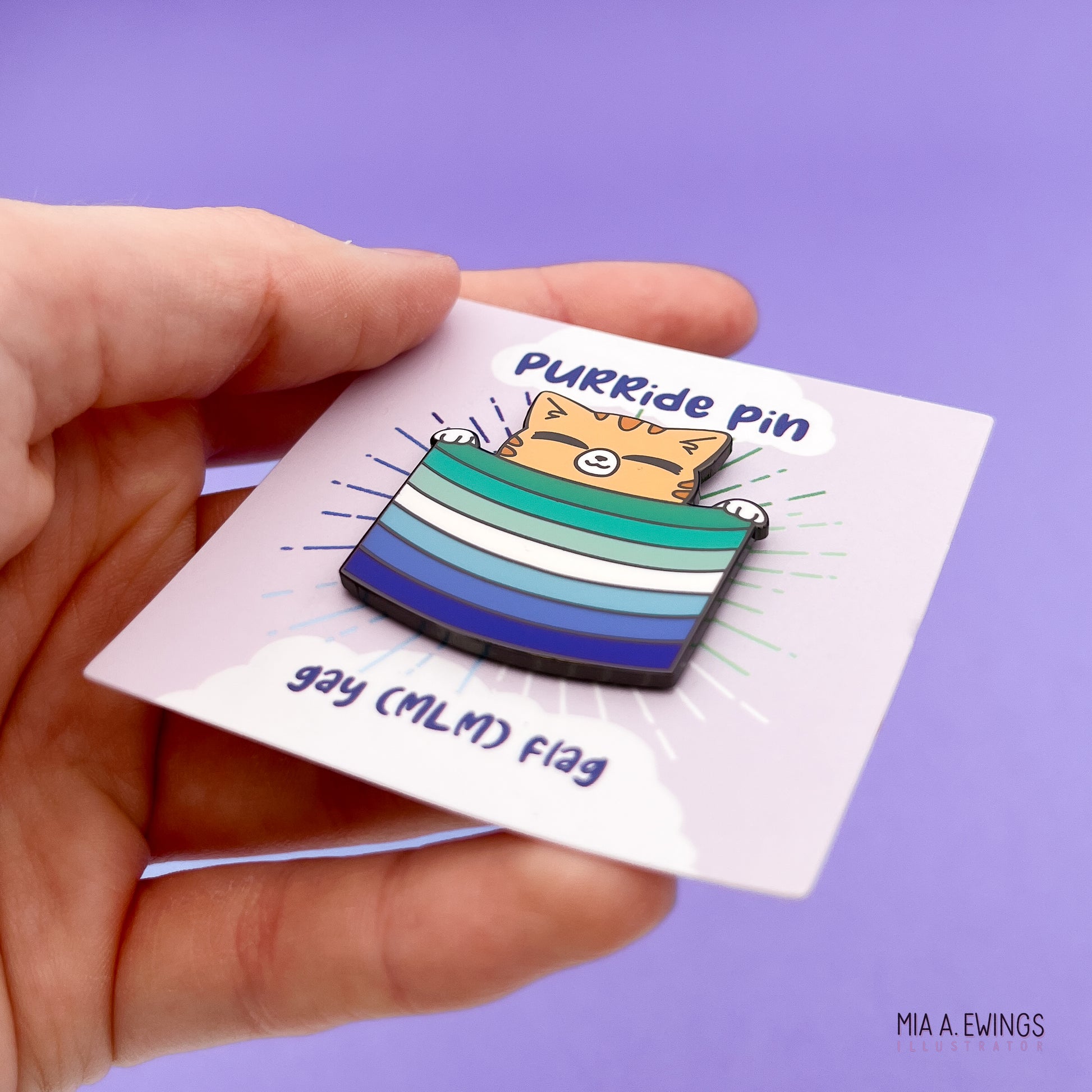 Gay (MLM) PURRide pin