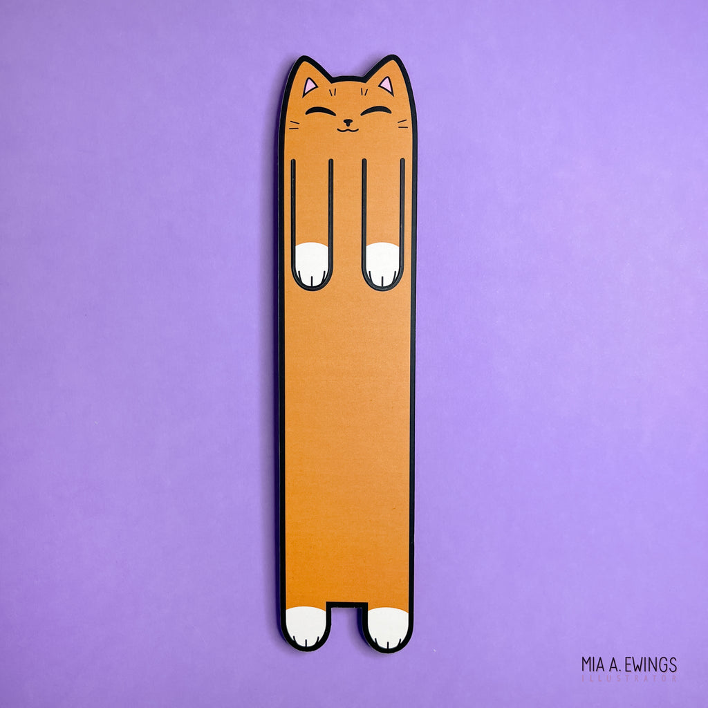 Orange kitty bookmark