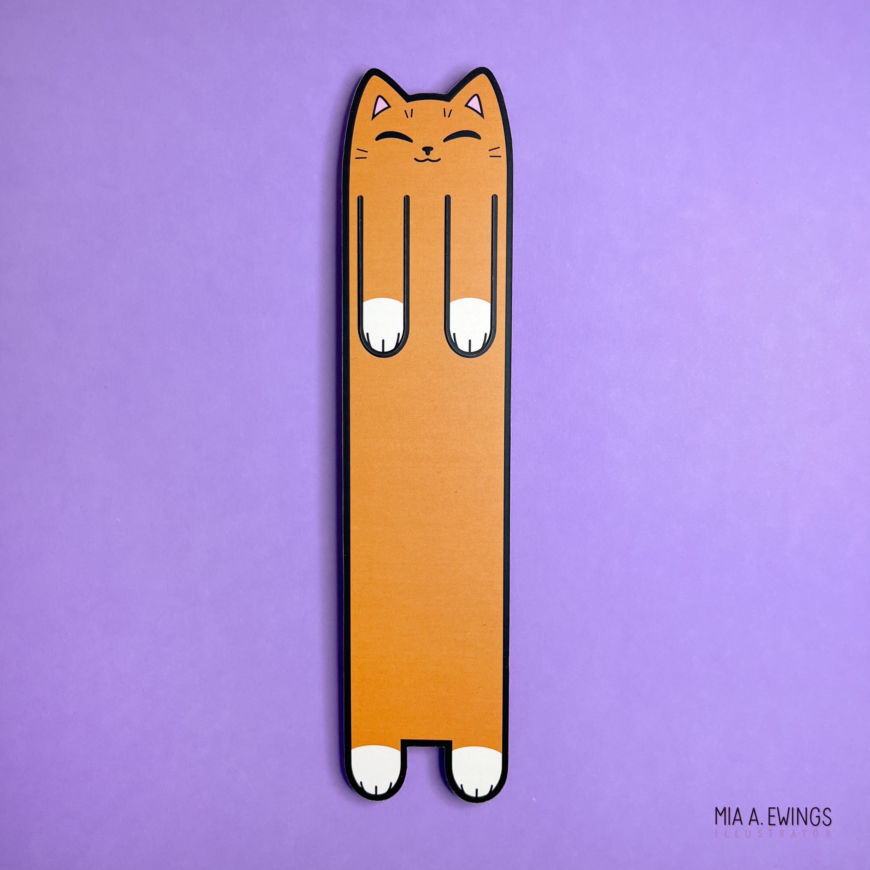 Orange kitty bookmark