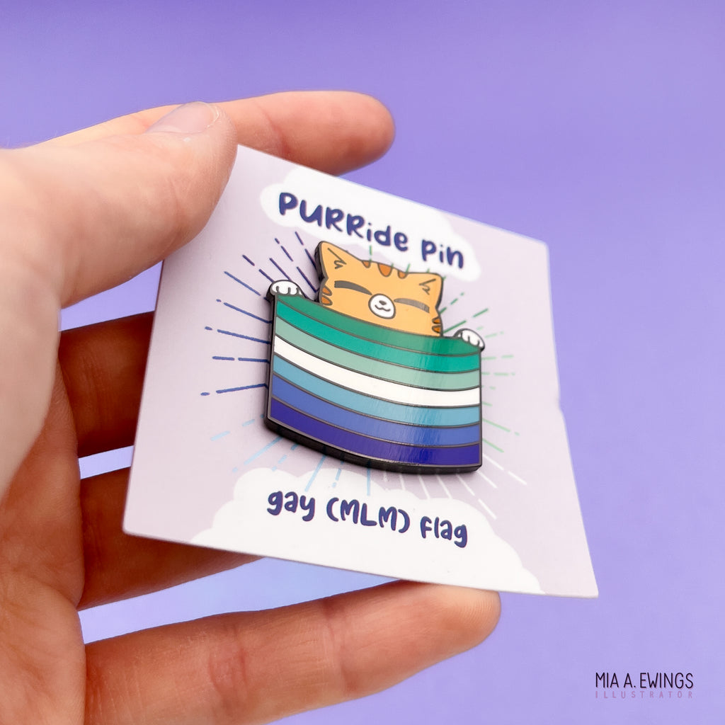 Gay (MLM) PURRide pin