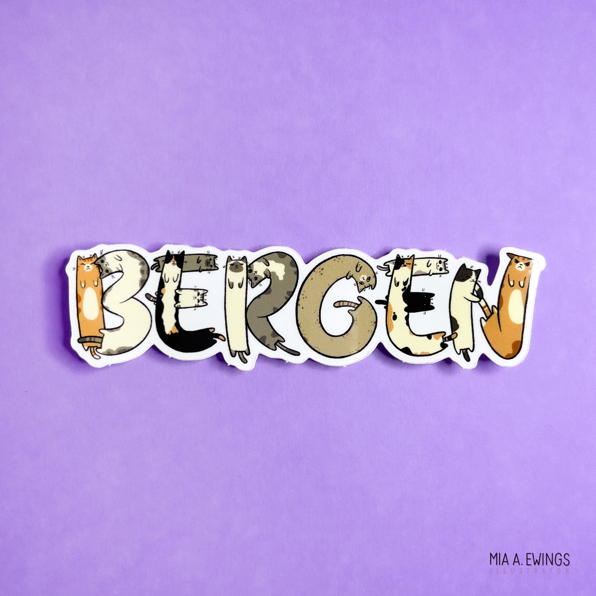 The cats of Bergen sticker