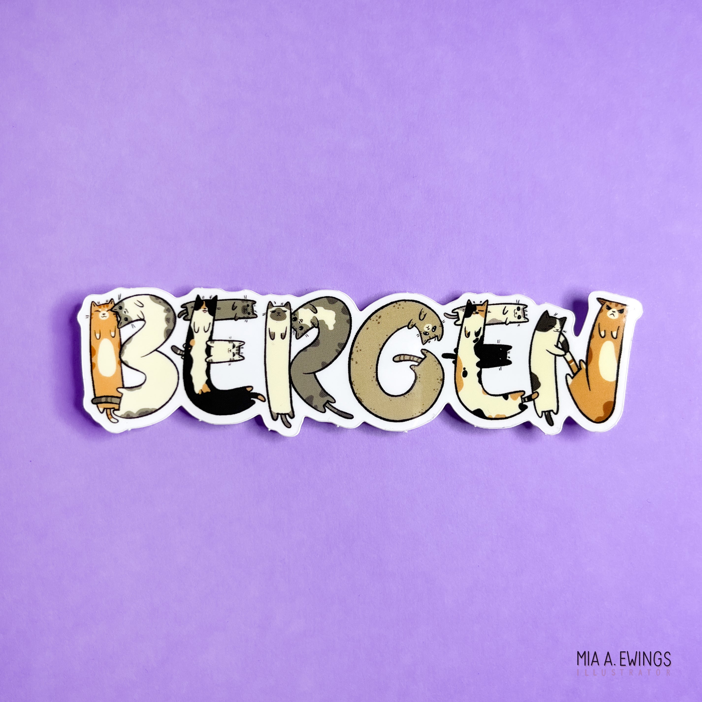 The cats of Bergen sticker