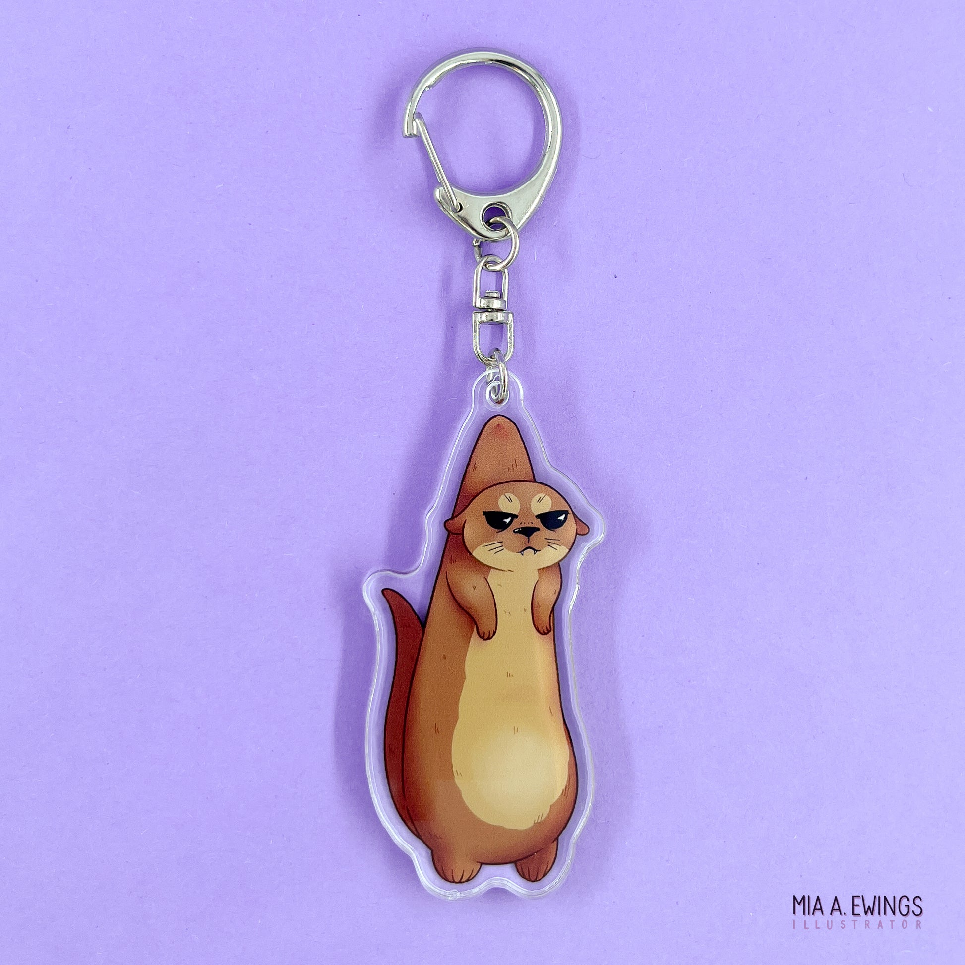 Hanging Otter Acrylic Keychain