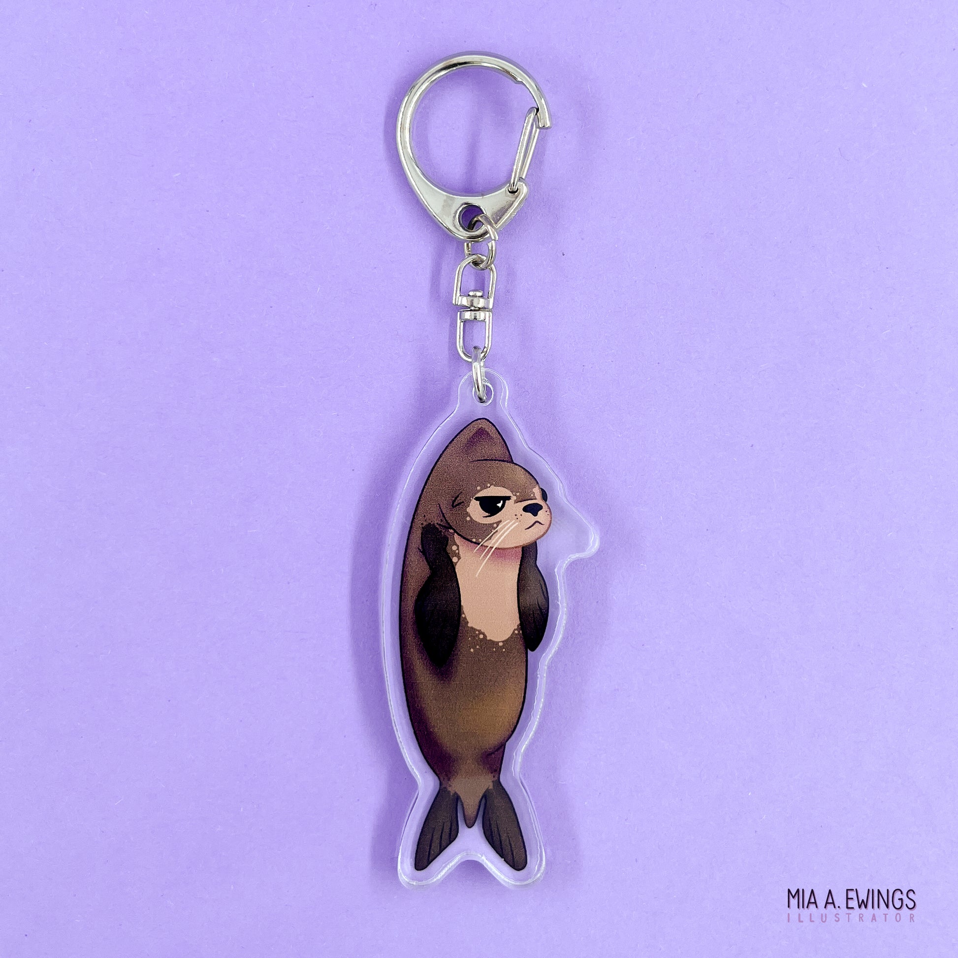 Hanging Sea Lion Acrylic Keychain