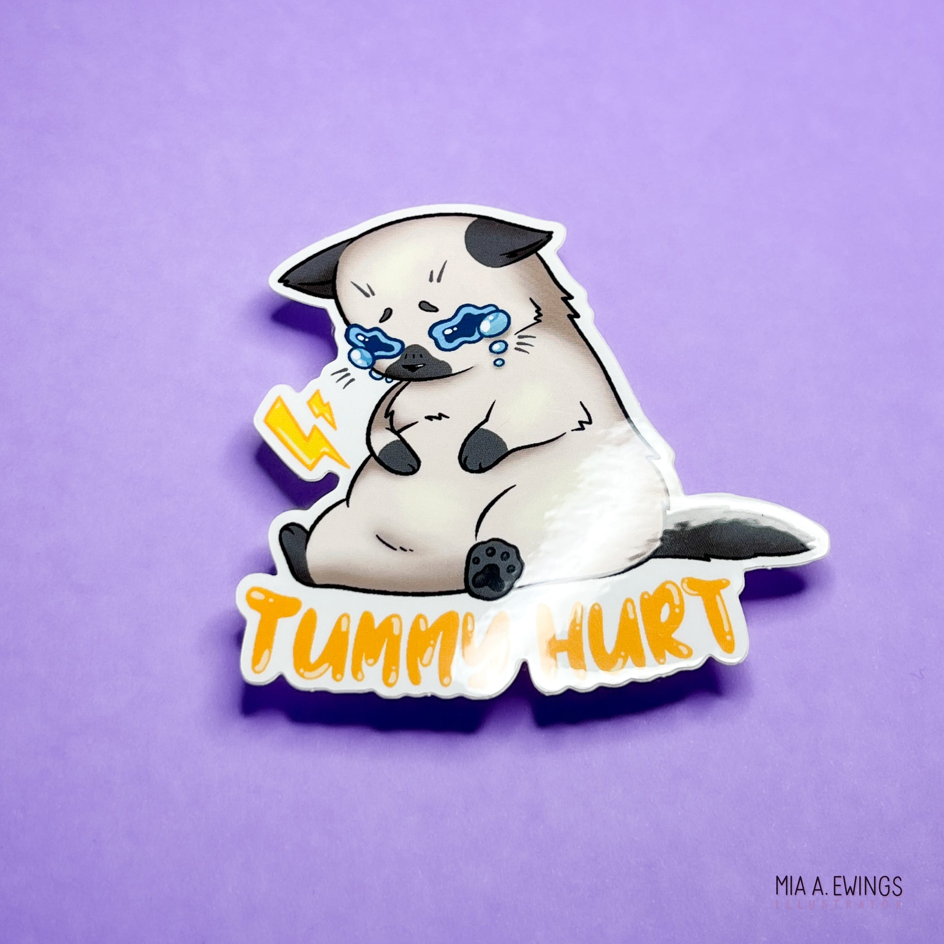 Tummy hurt sticker