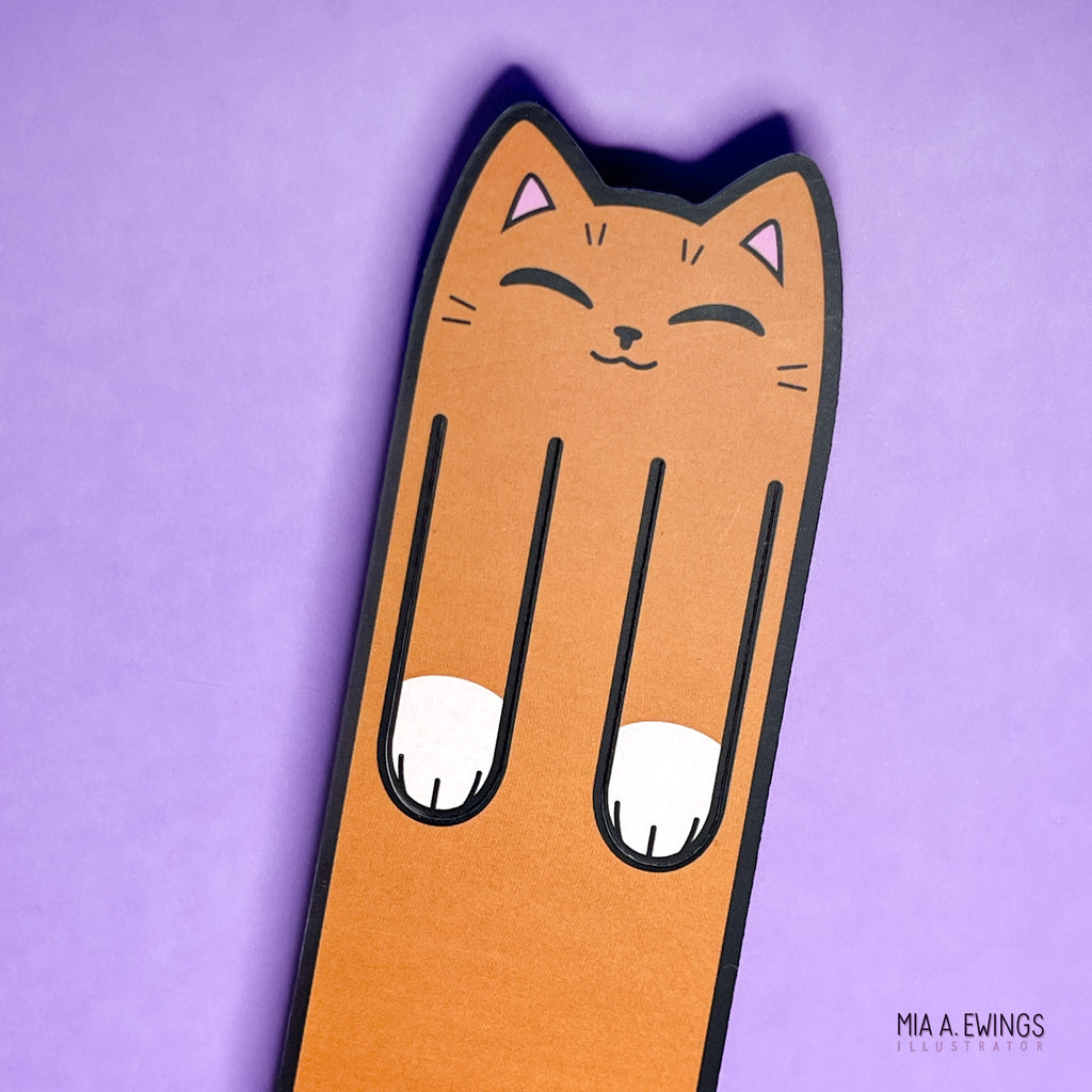 Orange kitty bookmark