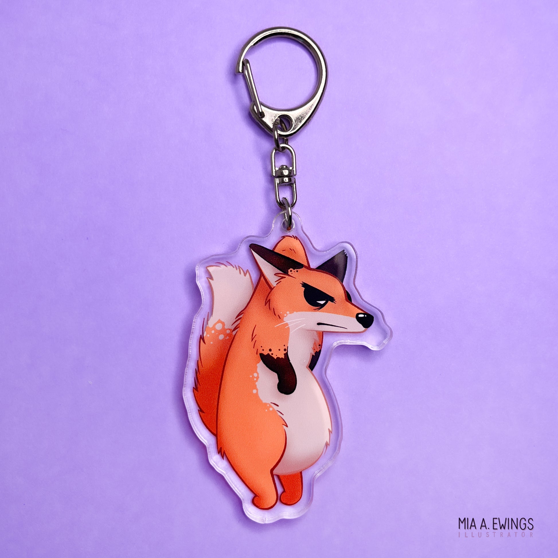 Hanging Fox Acrylic Keychain