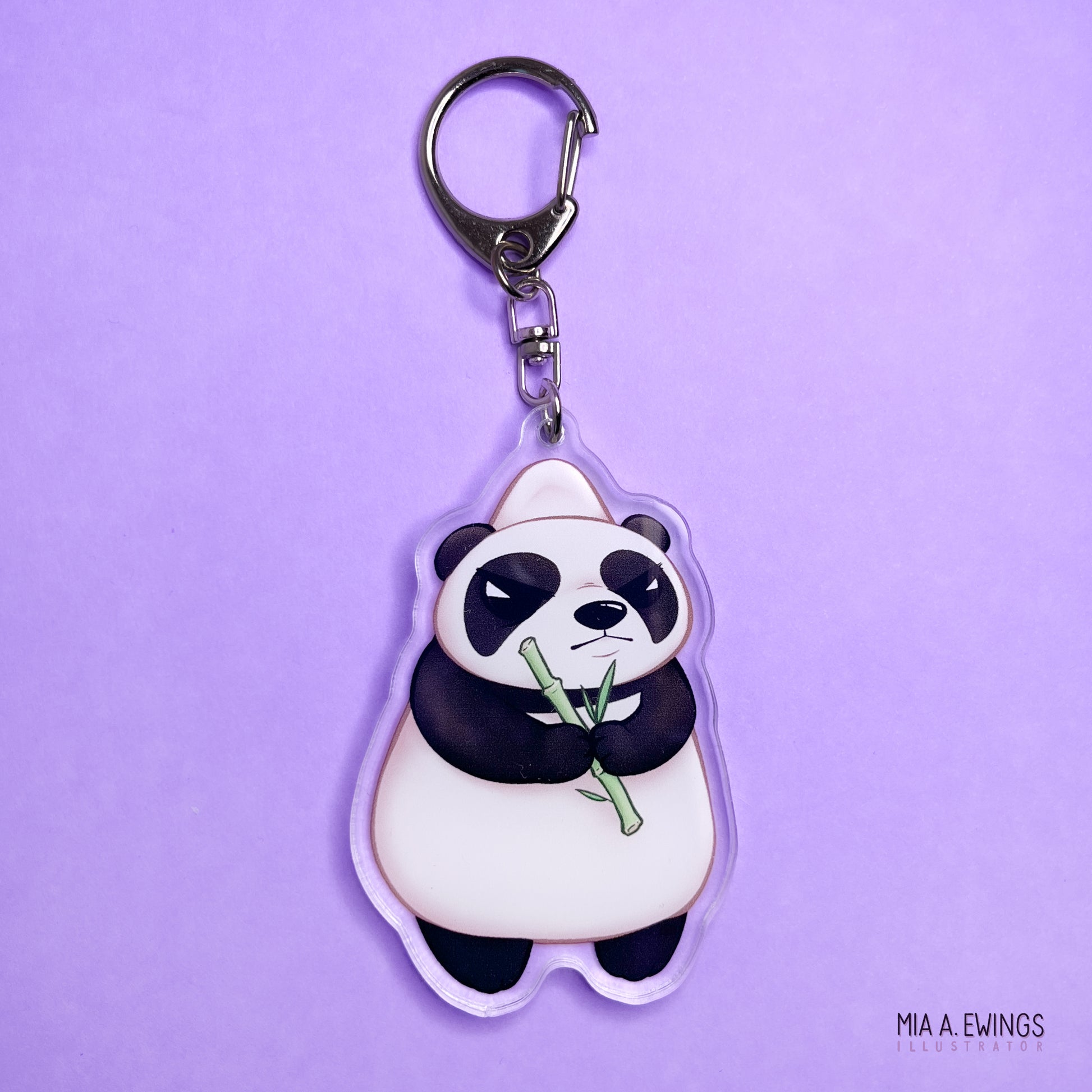 Hanging Panda Acrylic Keychain