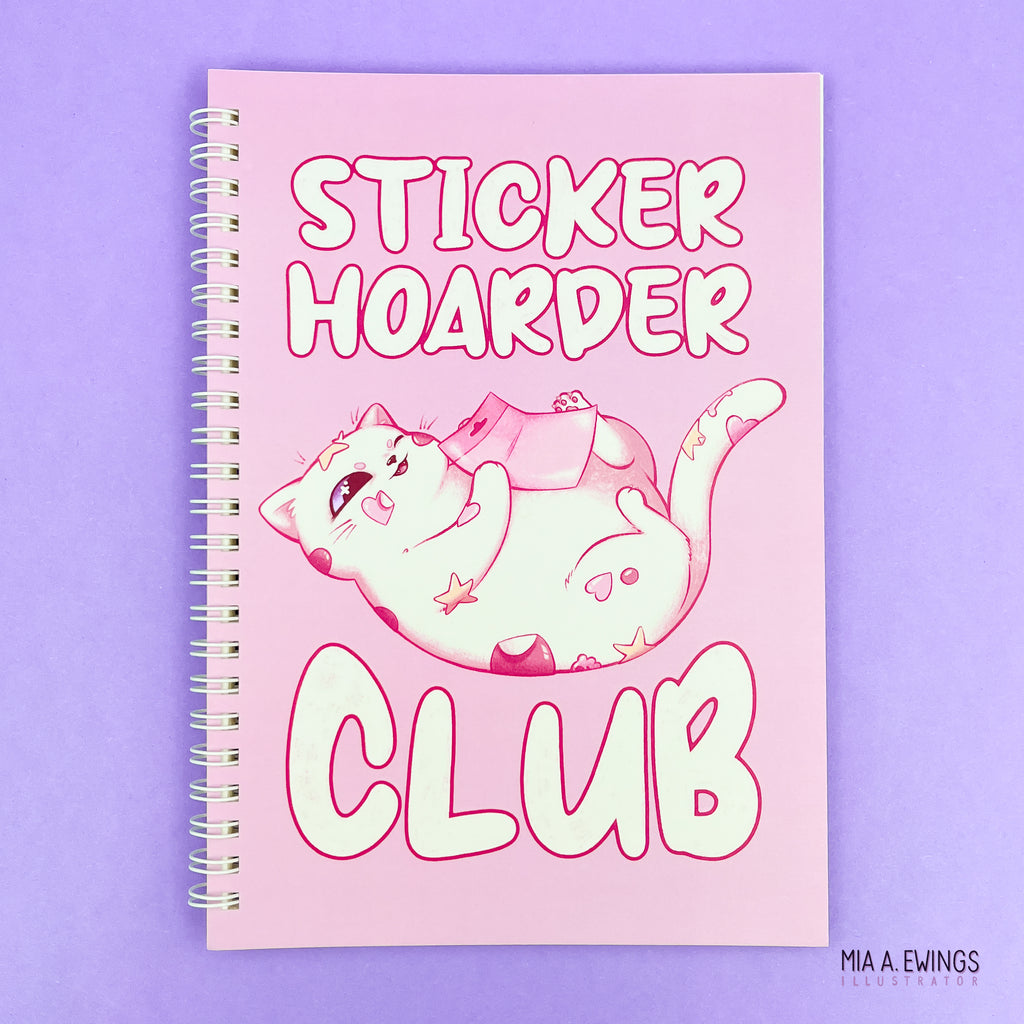 Pink Sticker Hoarder Club sticker book