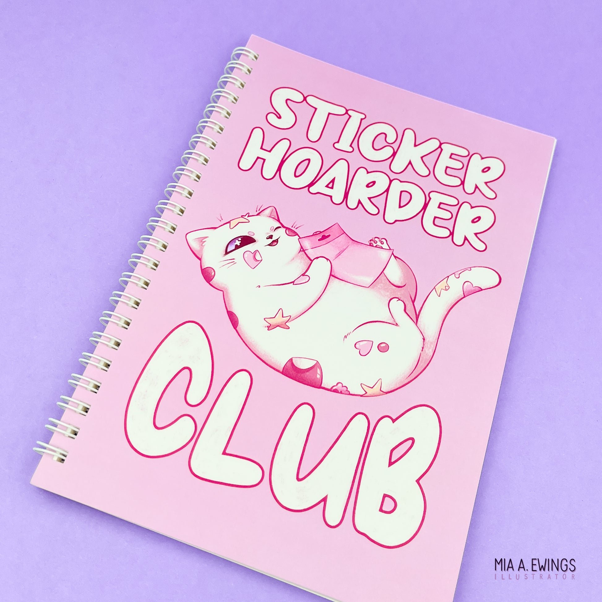Pink Sticker Hoarder Club sticker book