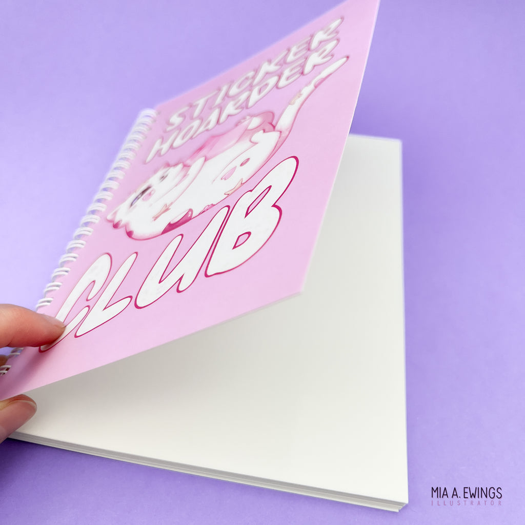 Pink Sticker Hoarder Club sticker book