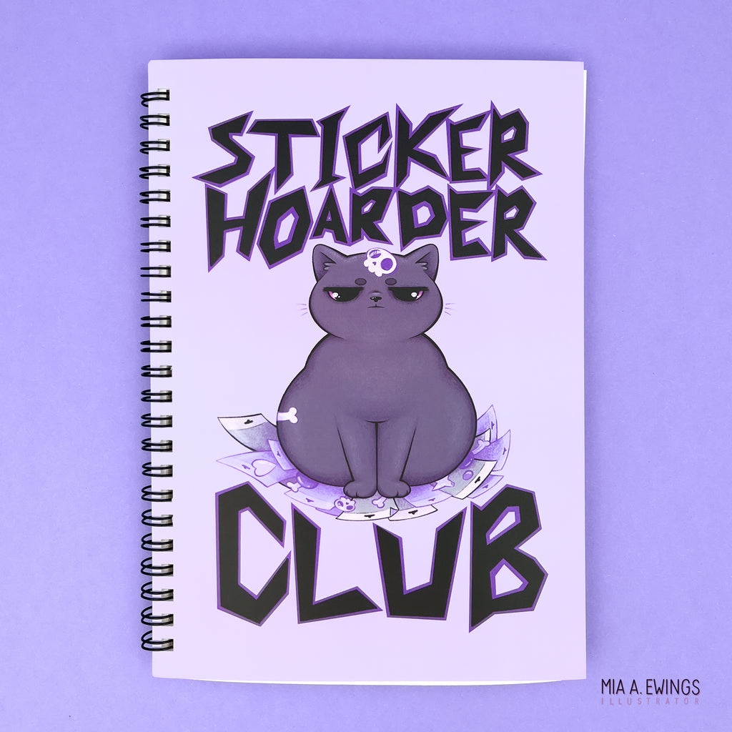 Purple Sticker Hoarder Club sticker book