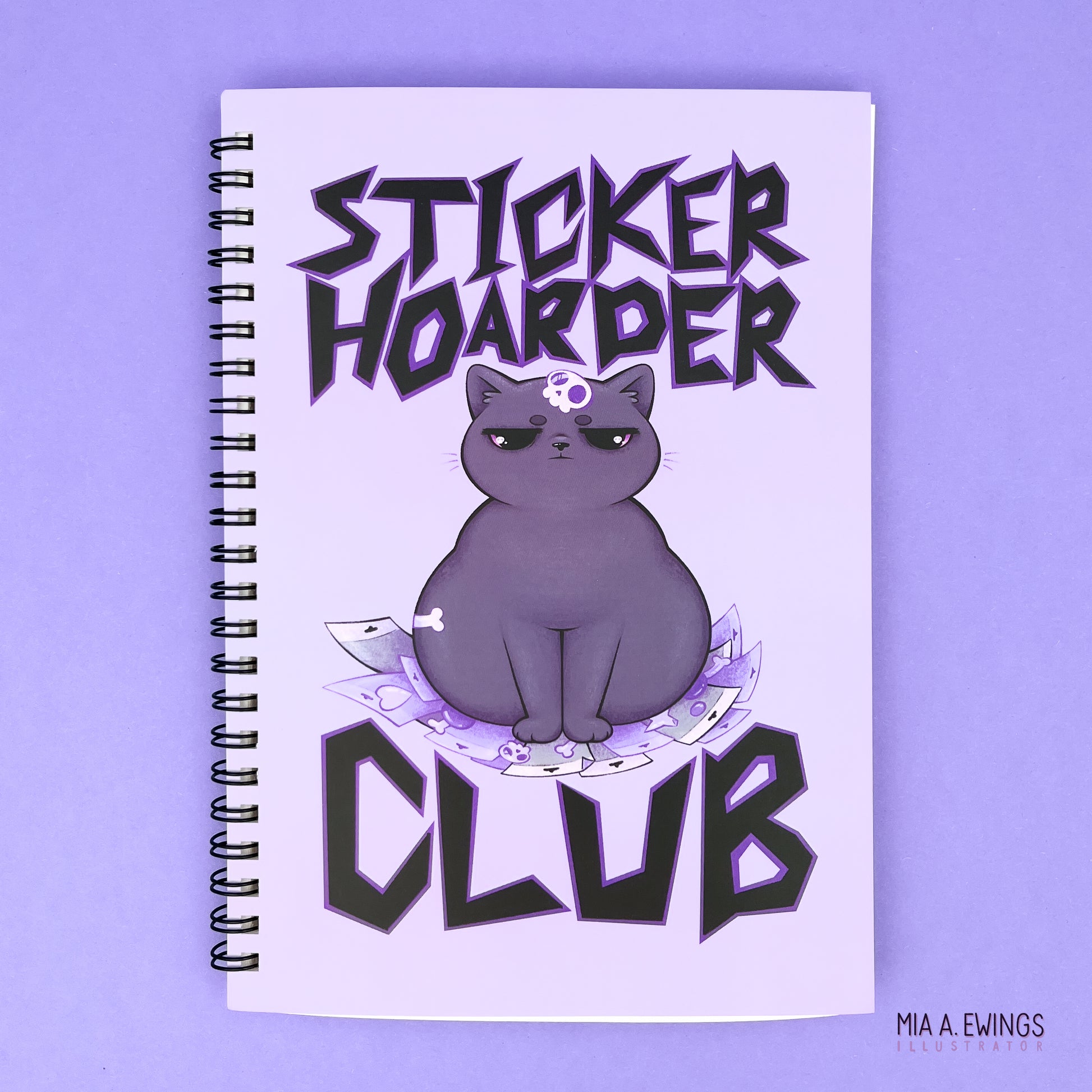 Purple Sticker Hoarder Club sticker book