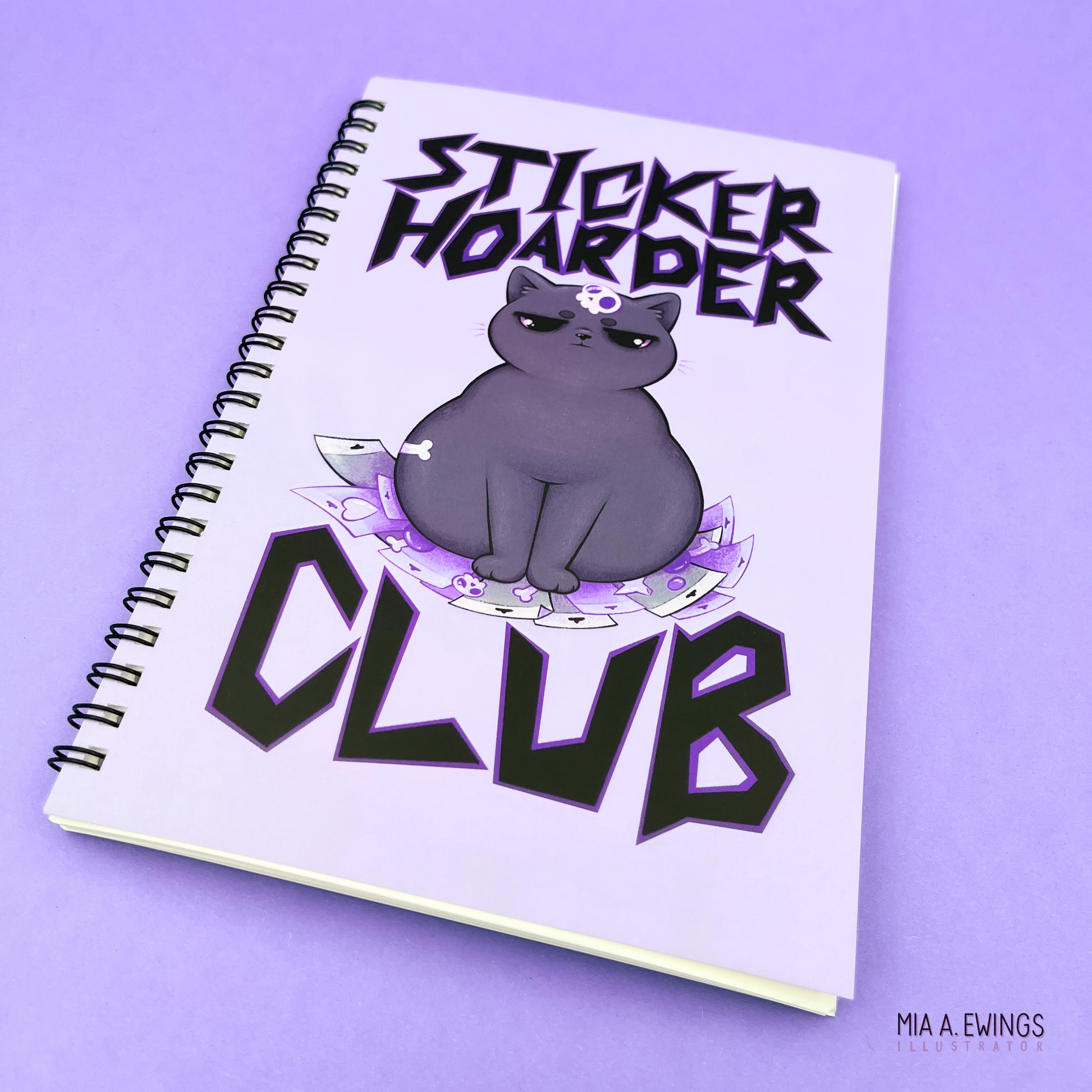 Purple Sticker Hoarder Club sticker book