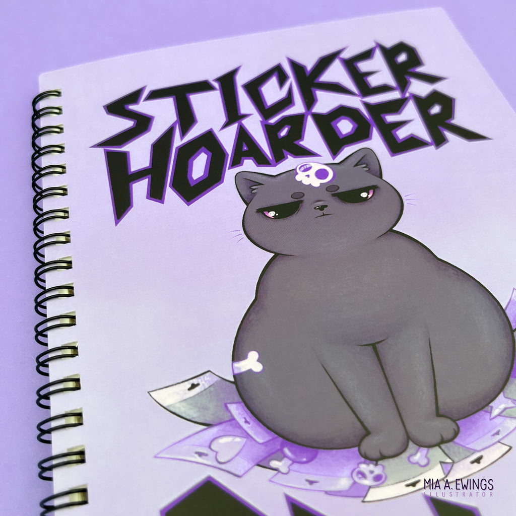 Purple Sticker Hoarder Club sticker book