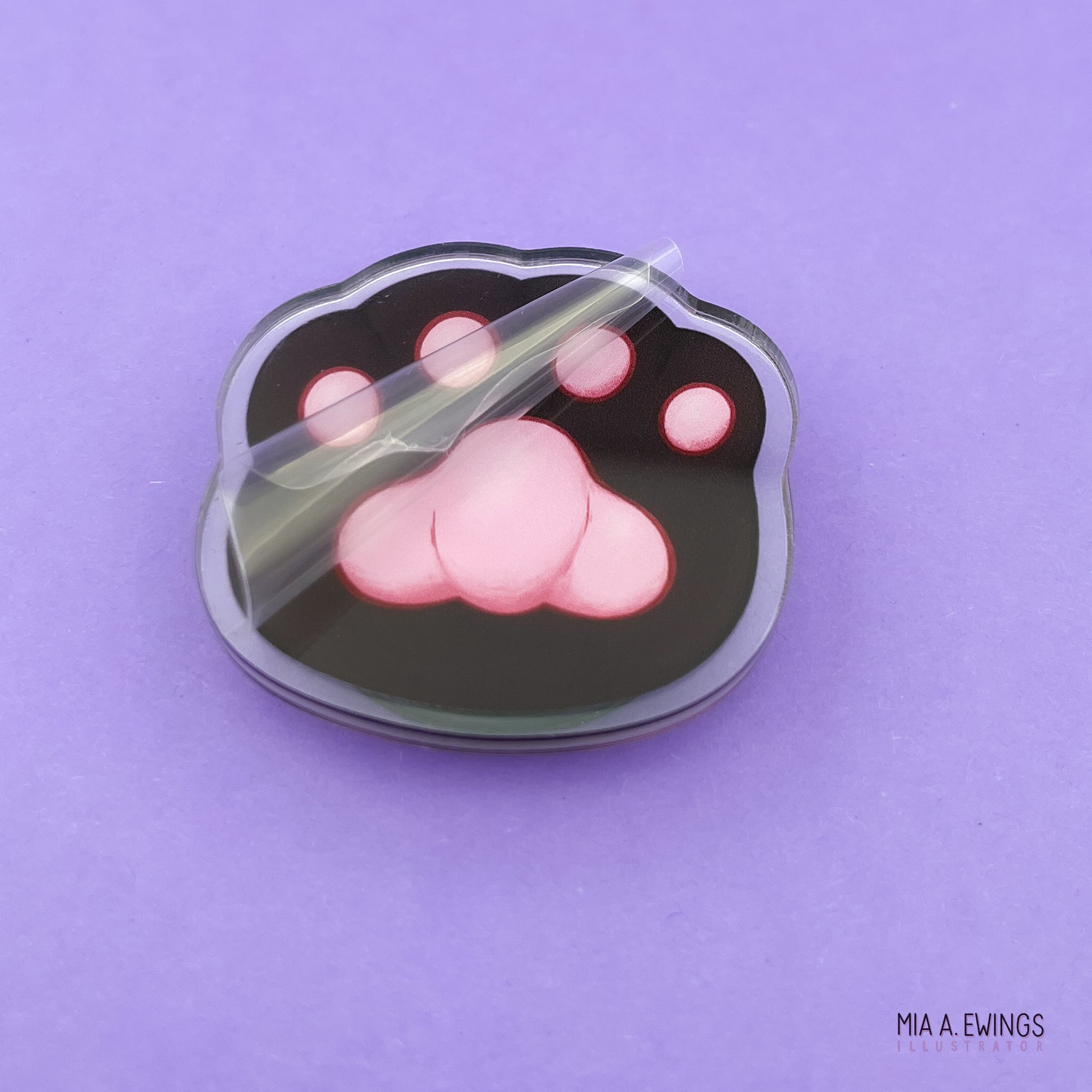 Black paw phone grip