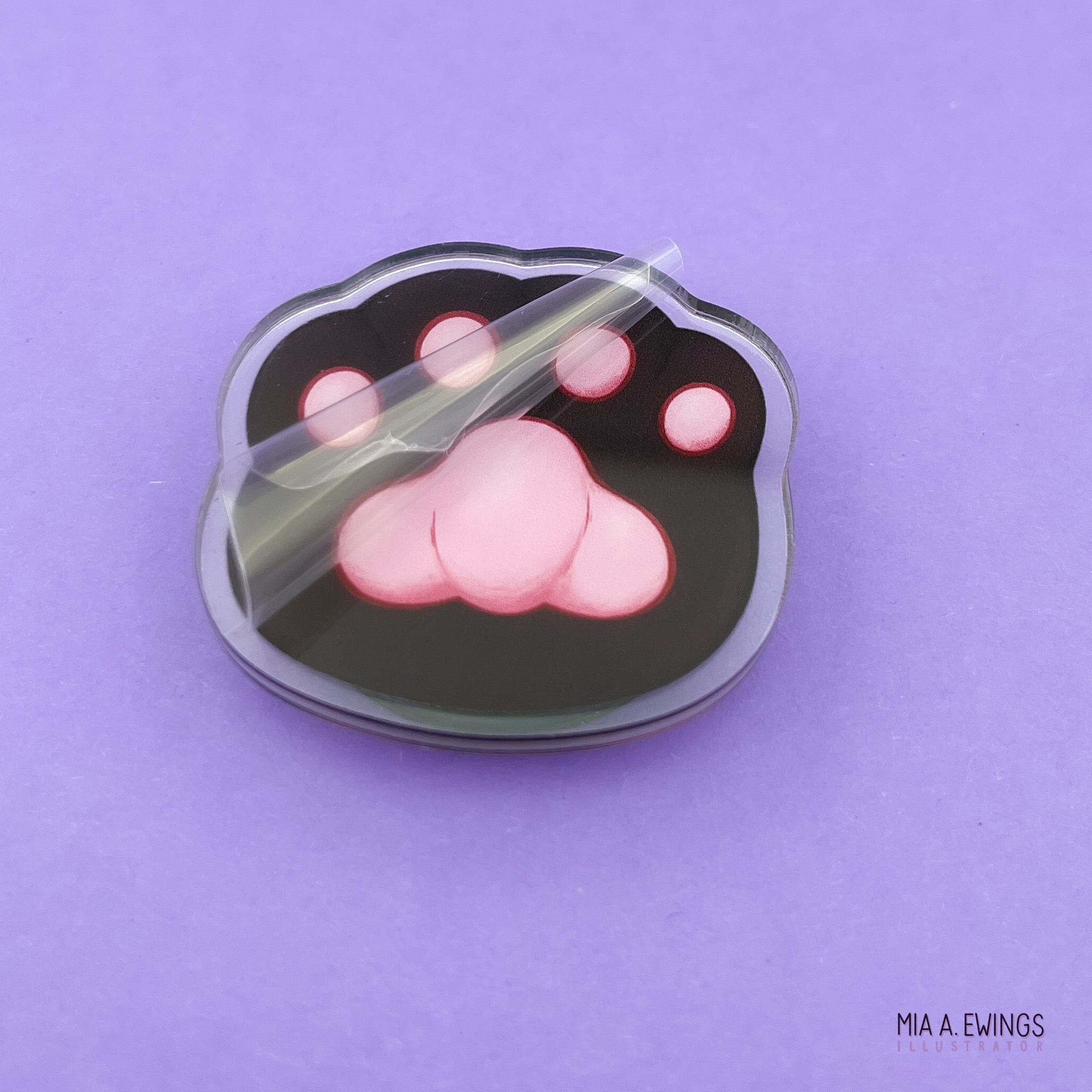 Black paw phone grip