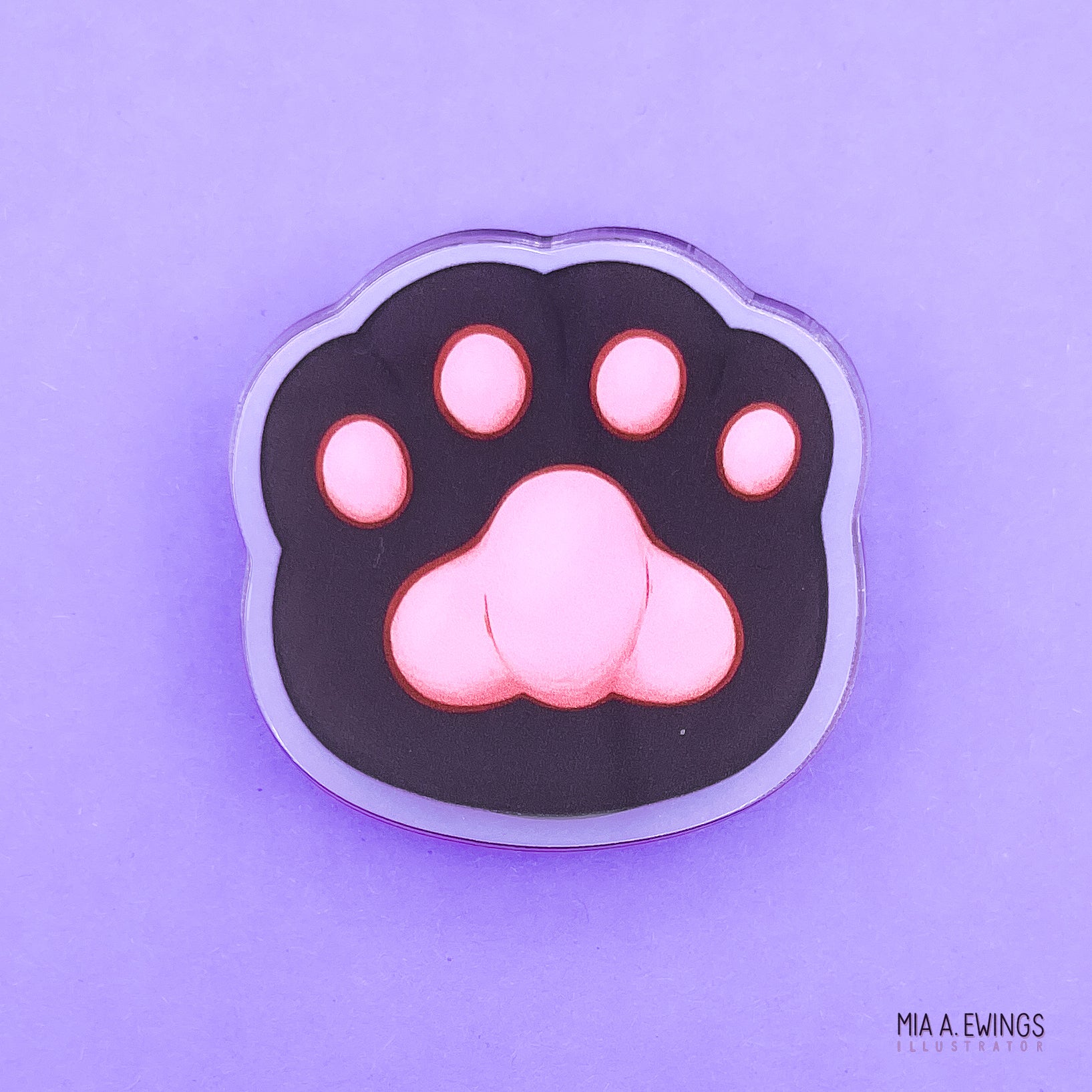 Black paw phone grip