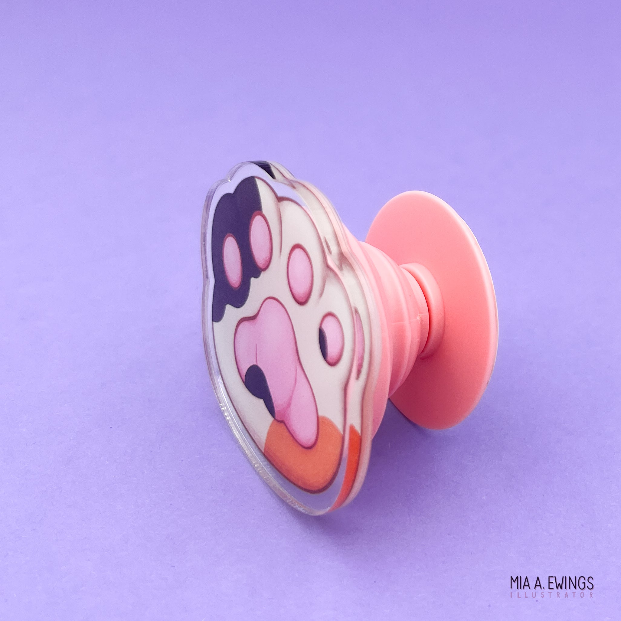 Calico paw phone grip