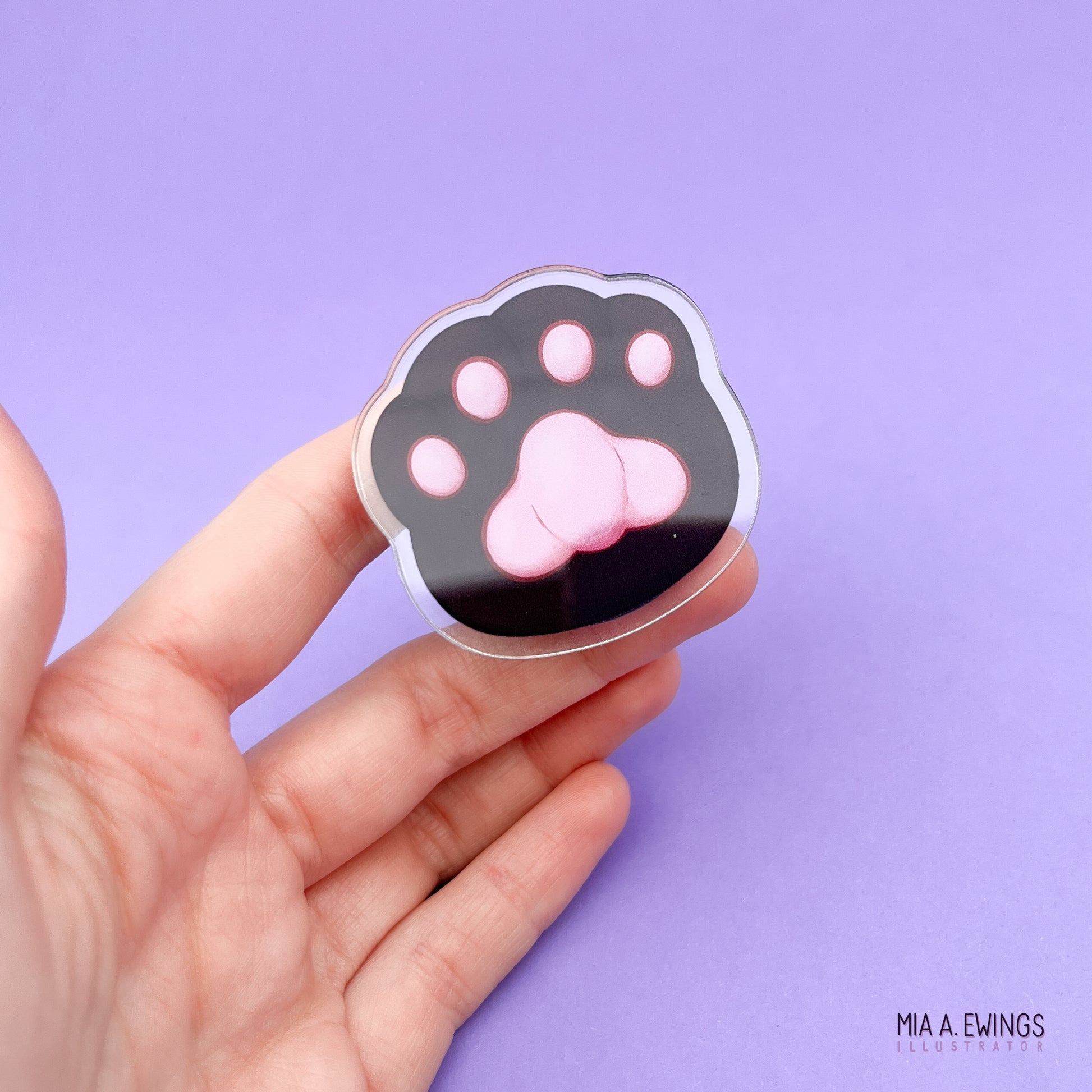 Black paw phone grip