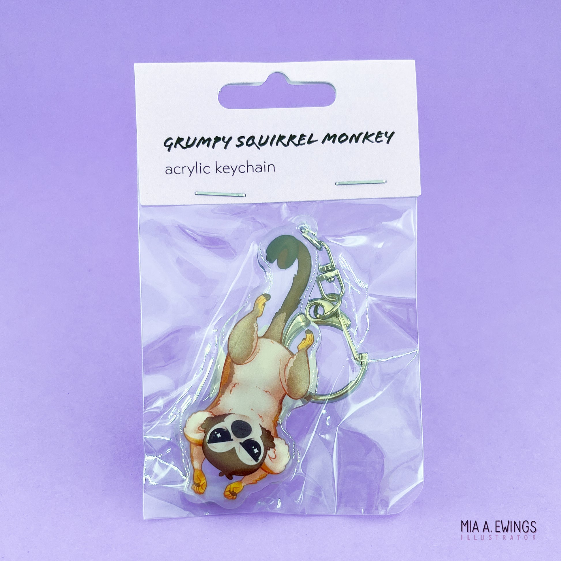 Spider Monkey Acrylic Keychain