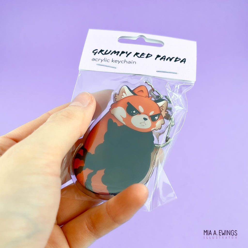 Red Panda Acrylic Keychain