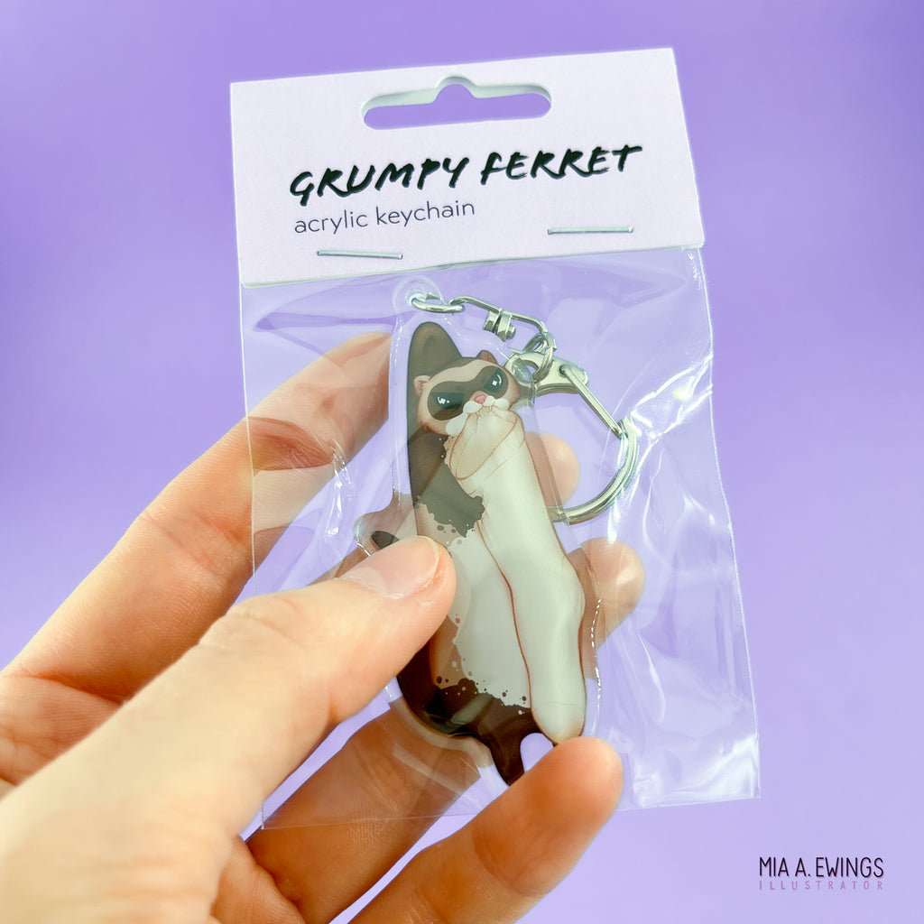 Ferret Acrylic Keychain