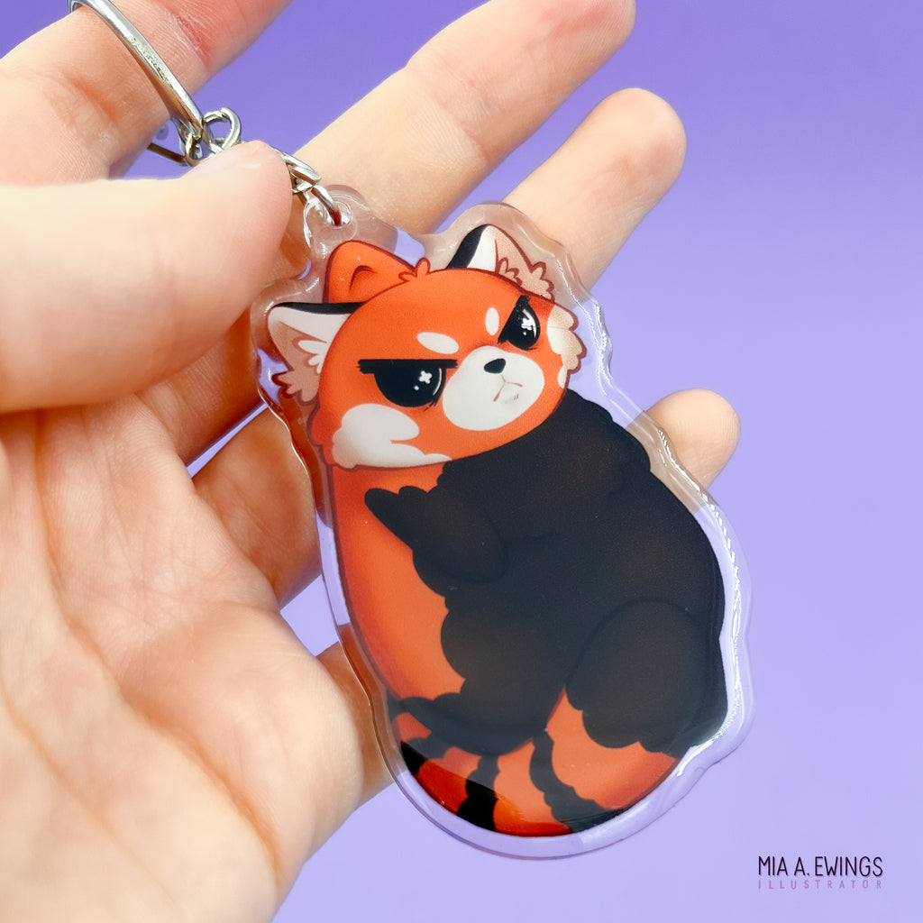 Red Panda Acrylic Keychain