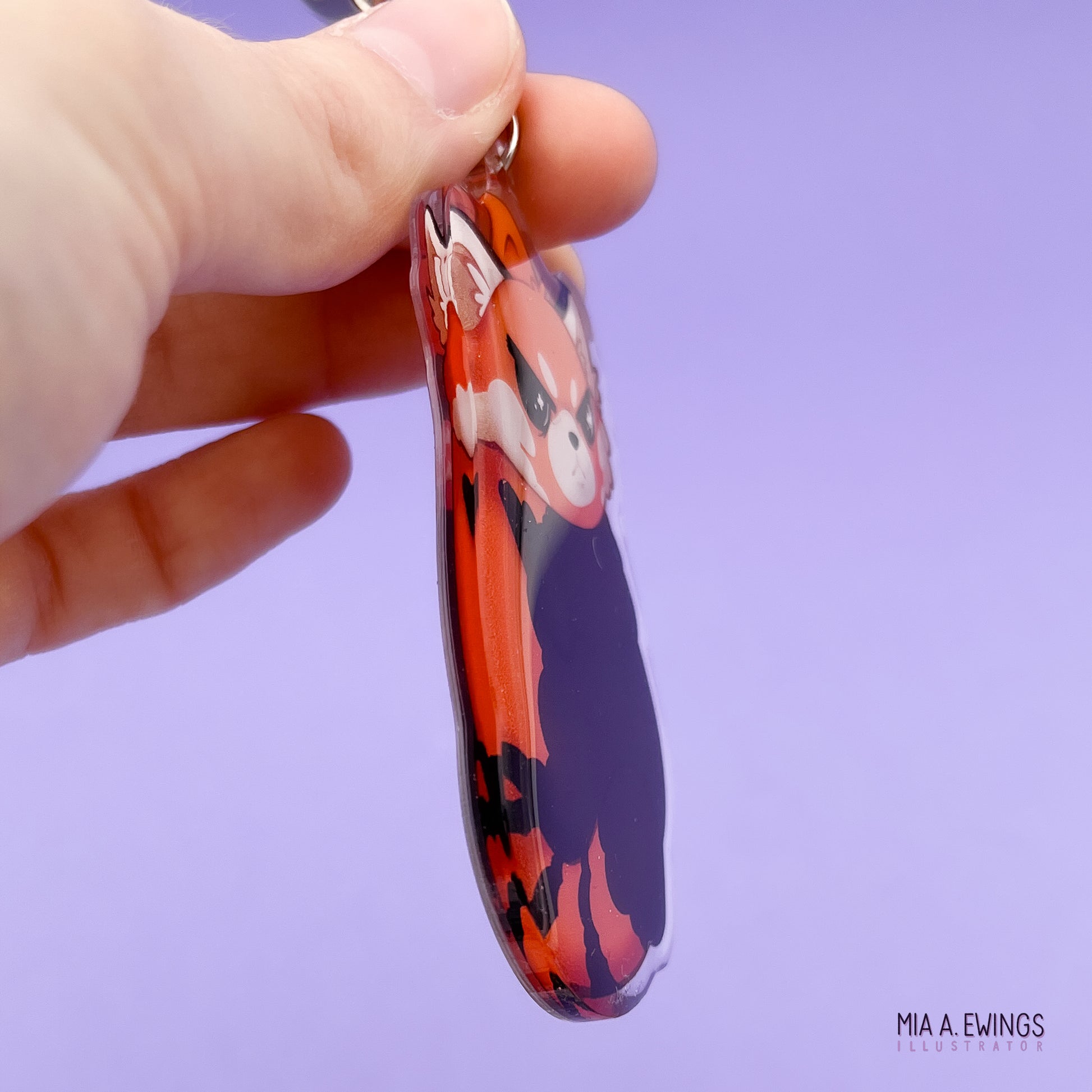 Red Panda Acrylic Keychain