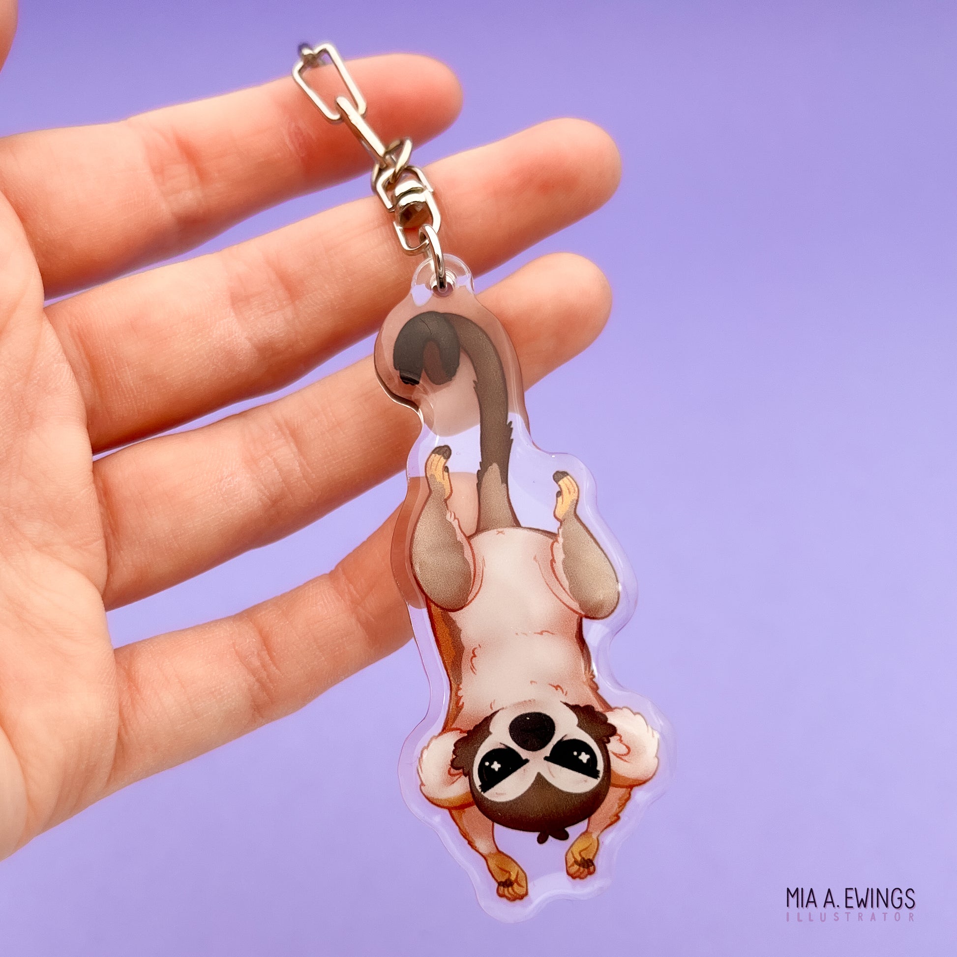 Spider Monkey Acrylic Keychain
