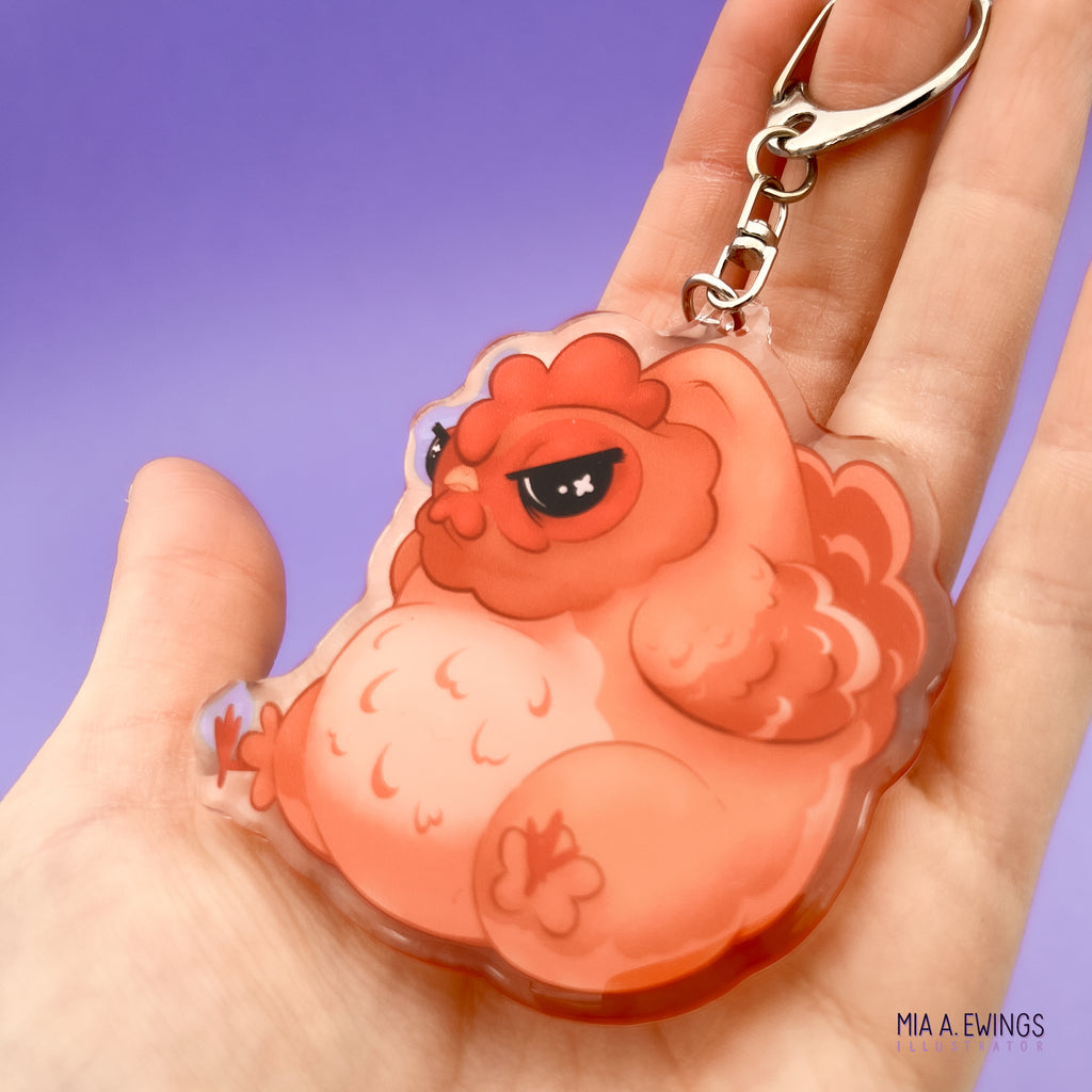 Chicken Acrylic Keychain