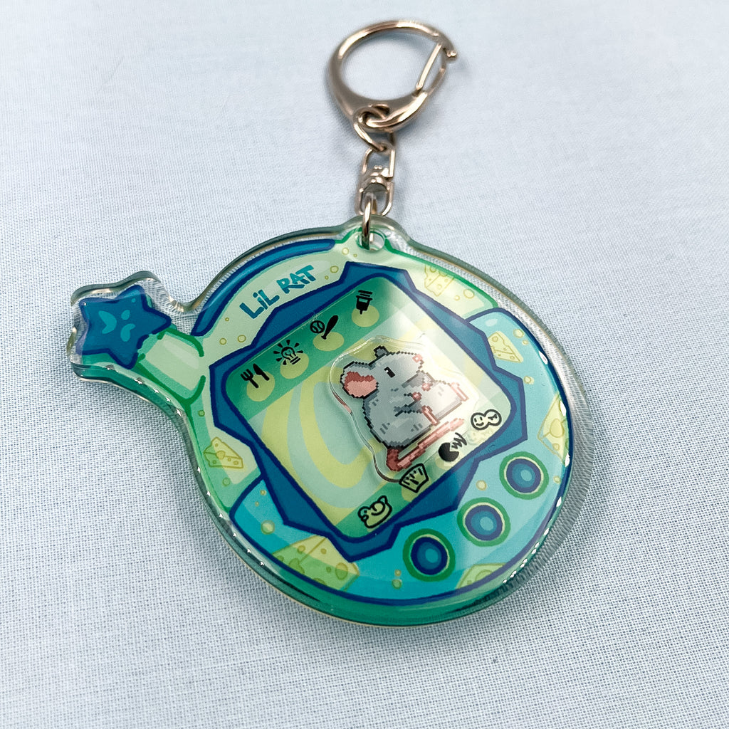 Rat shaker keychain